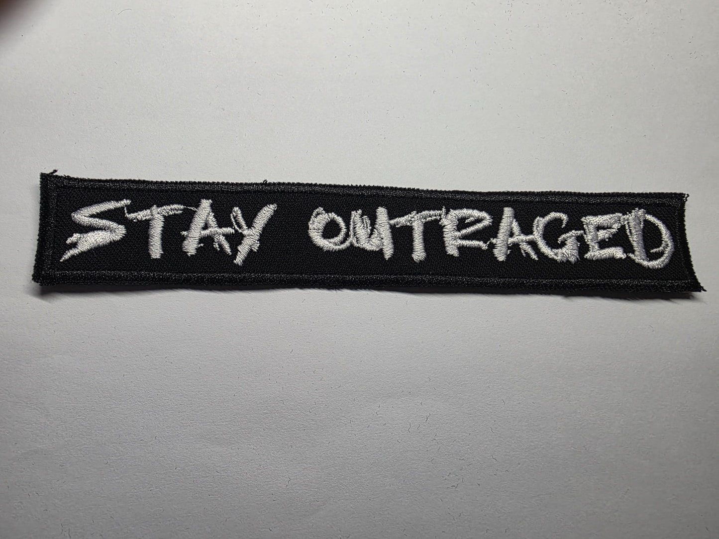 Stay Outraged Embroidered Patch Politics Leftist