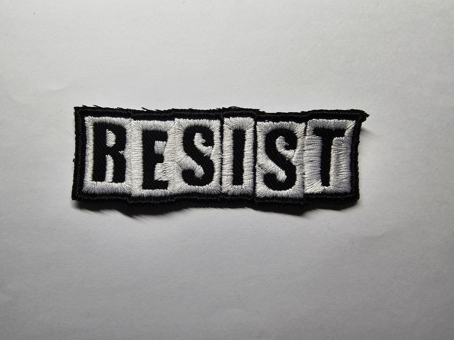 Resist Embroidered Patch
