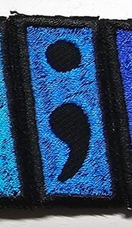 Semi Colon Patch TINY Colourful Gap Filler Mental Health Patches