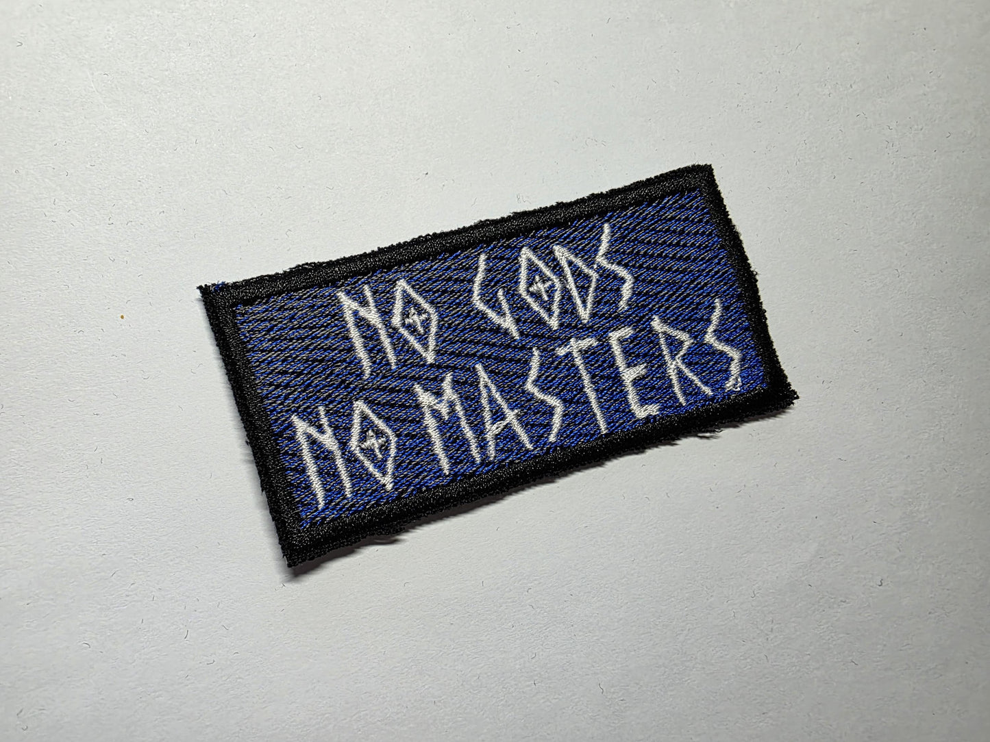 No Gods No Masters Death Metal Anti-Hate Embroidered Patch