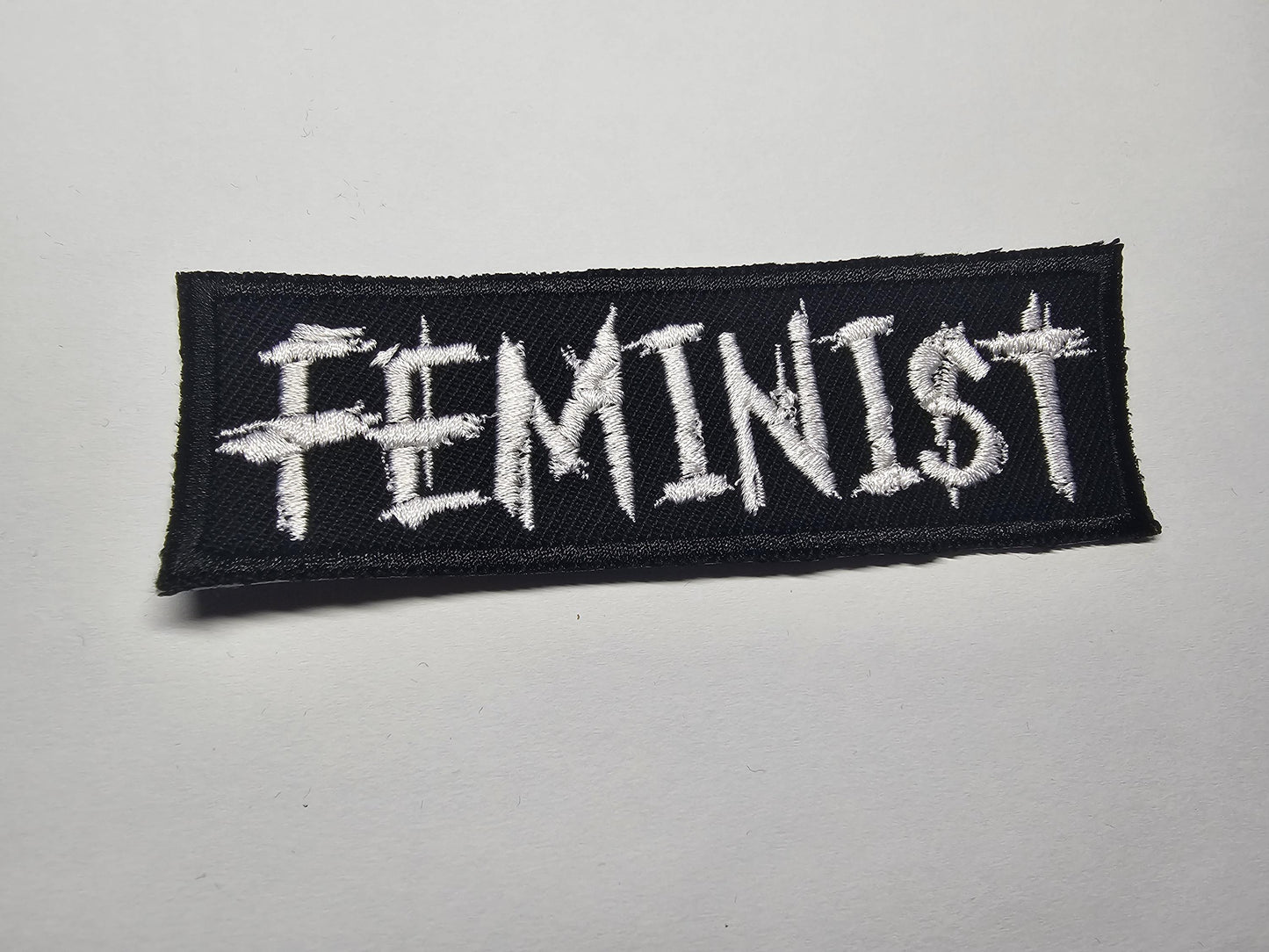 Feminist Embroidered Patch Goth and Metal Style