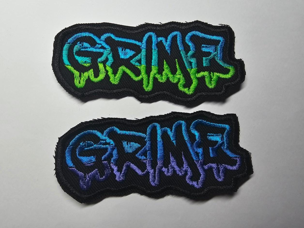 Grime Embroidered Patch EDM Rave Garage Junglist Drum and Bass DnB Techno