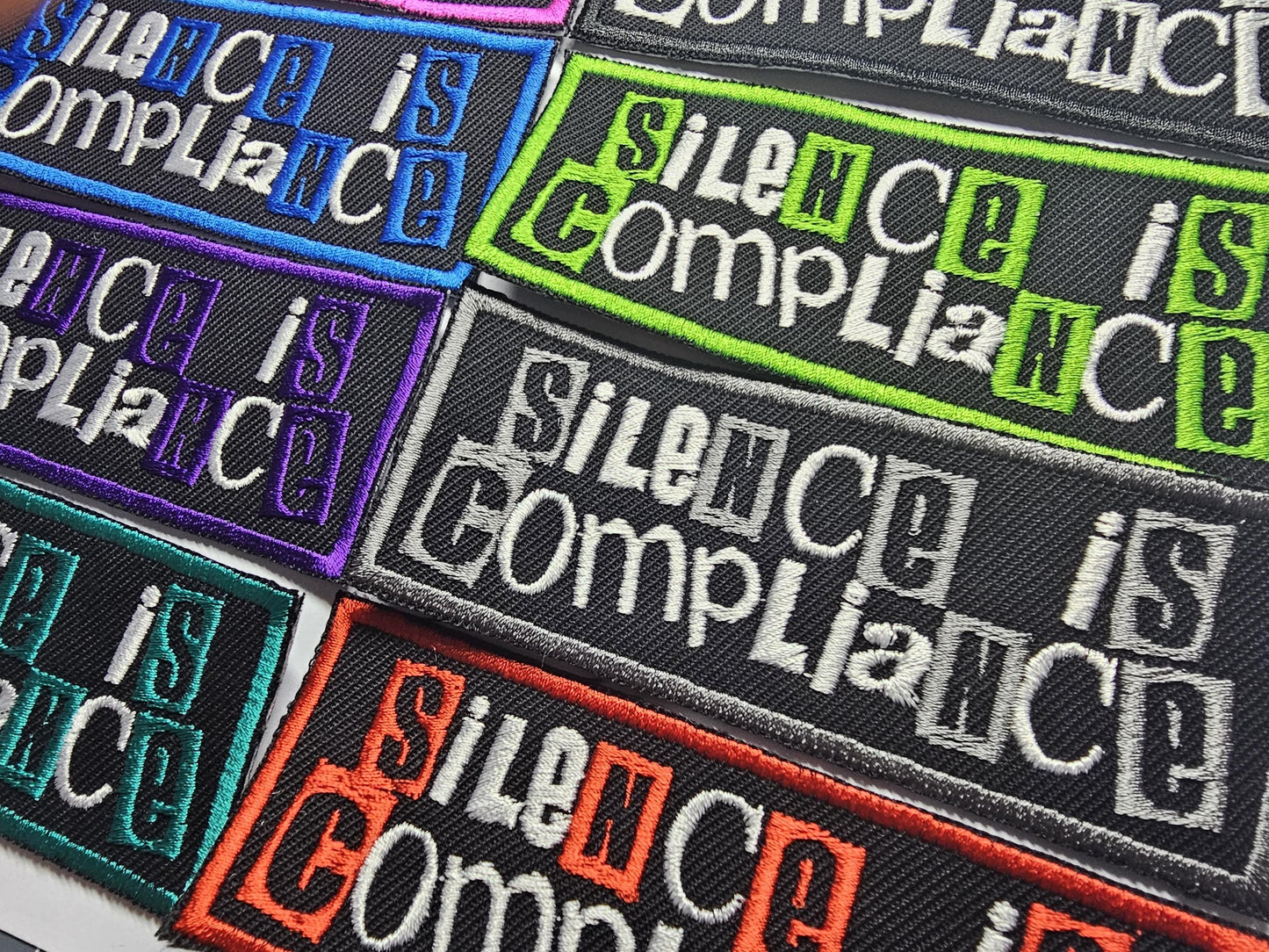 Silence is Compliance Embroidered Patch Punk Style