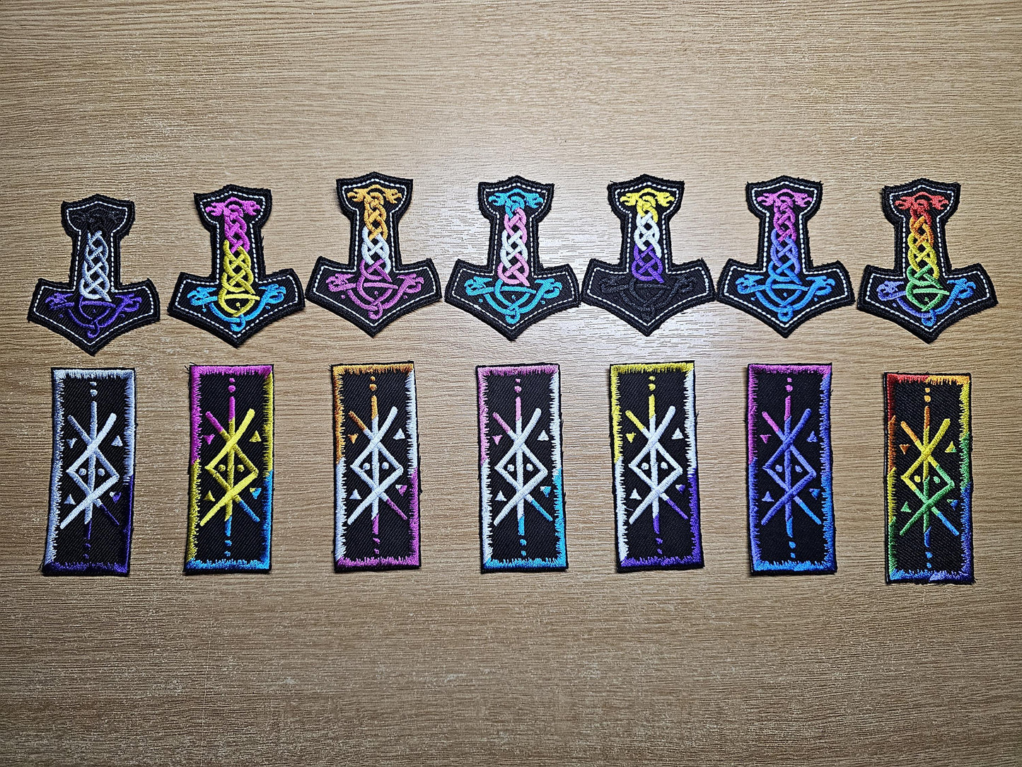 Protection Trans Flag Bindrune Viking Patch