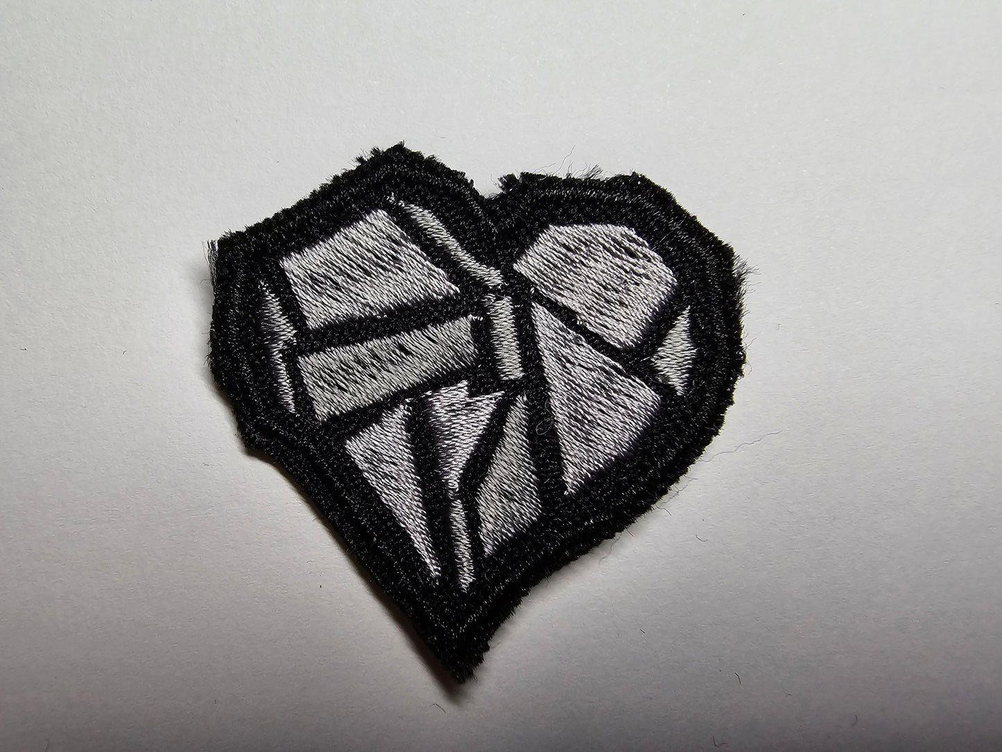 Colourful Hearts Small Embroidered Patch Rave Retro Cube Style