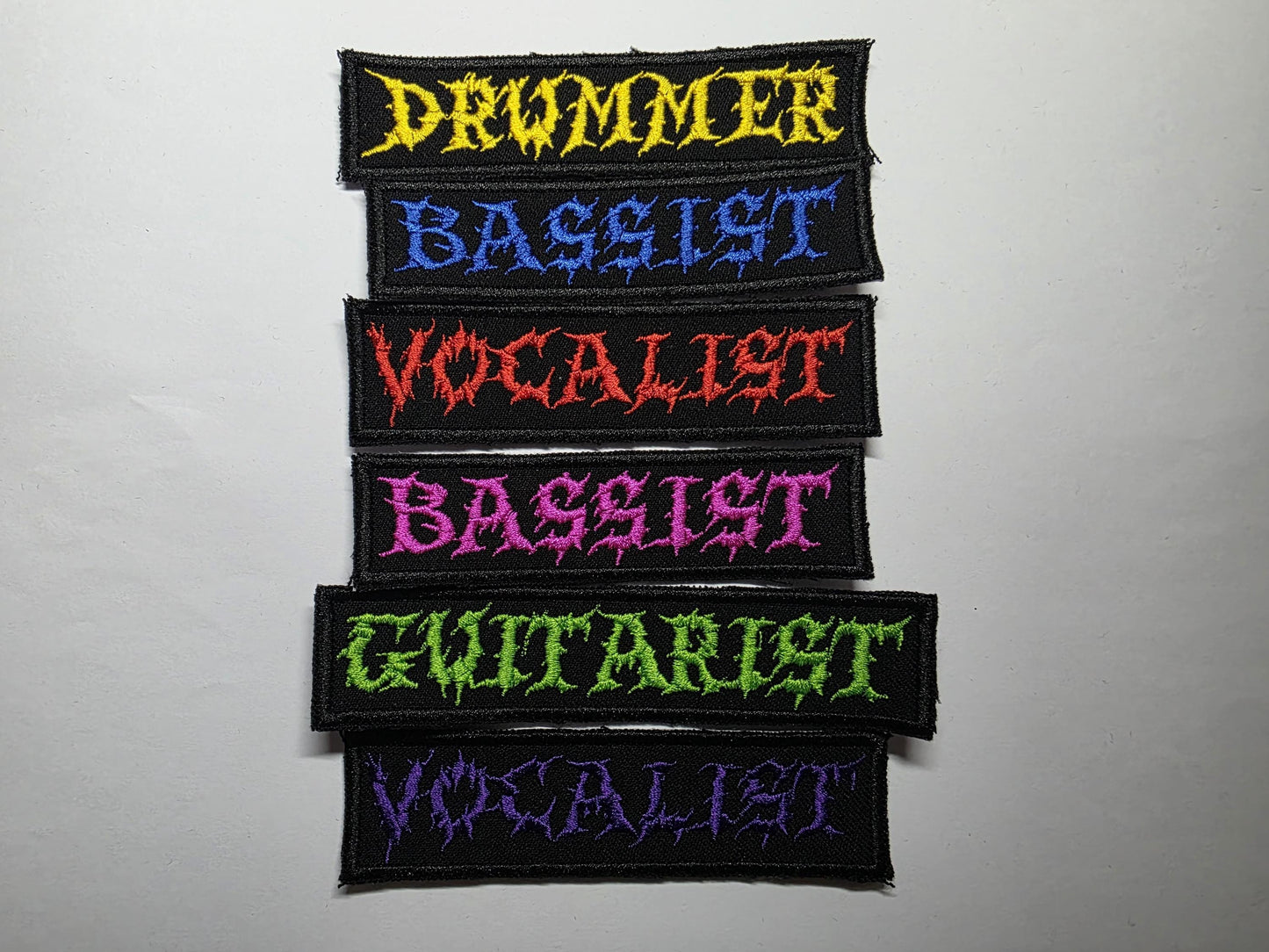 Band Member Patches Roles Embroidered Death Metal Style