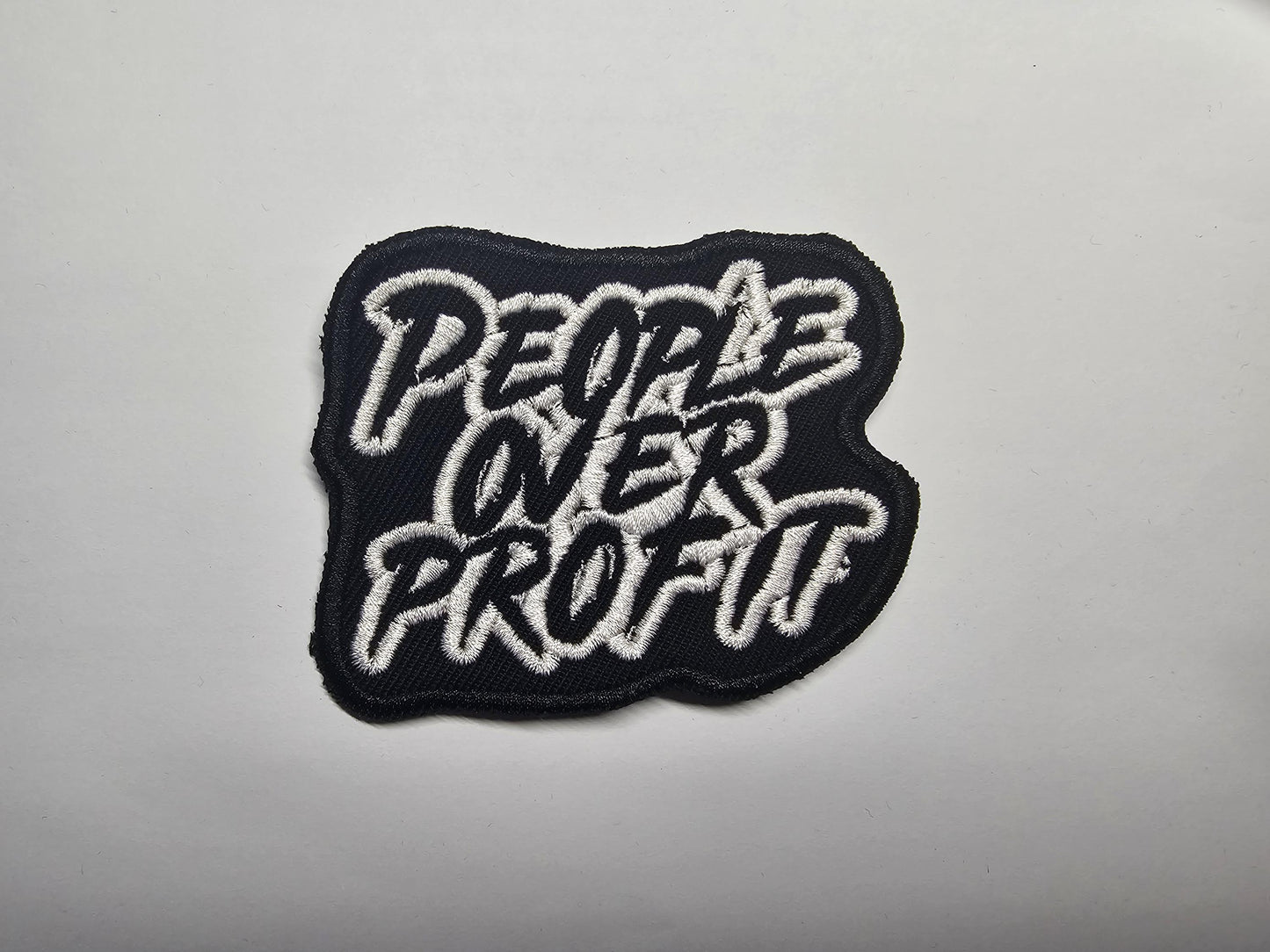 People Over Profit Embroidered Patch Liberal Politics Left-wing