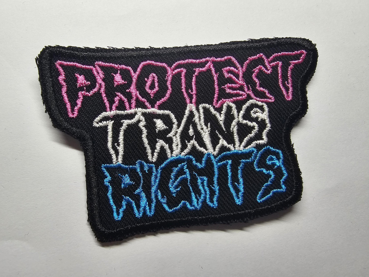 Protect Trans Rights Metal Embroidered Patch