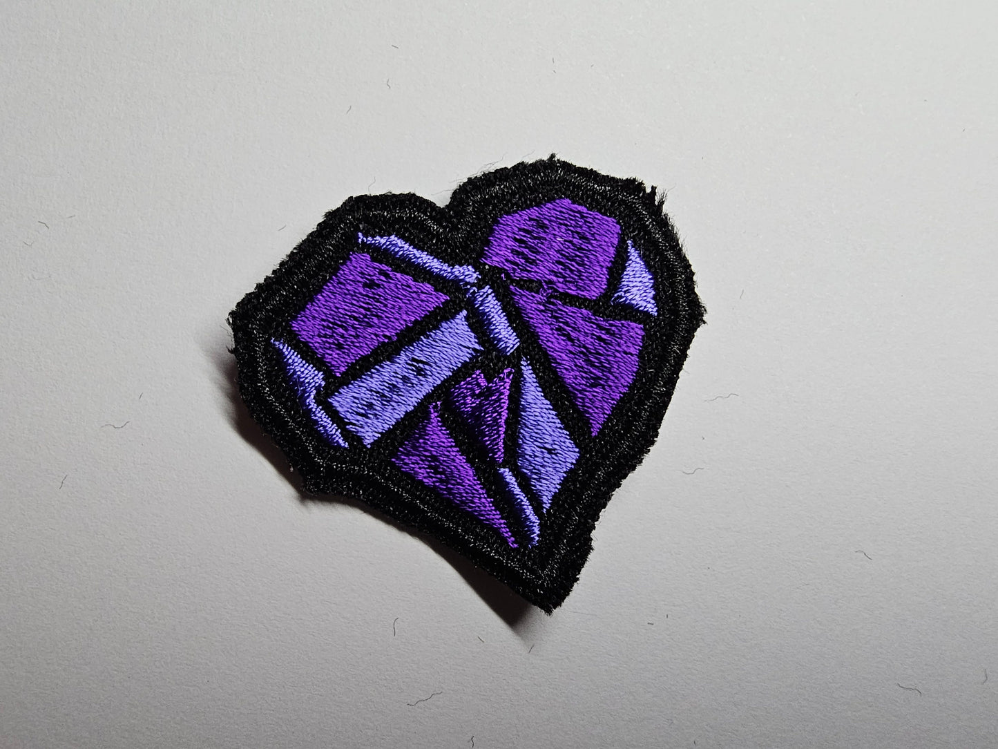 Colourful Hearts Small Embroidered Patch Rave Retro Cube Style