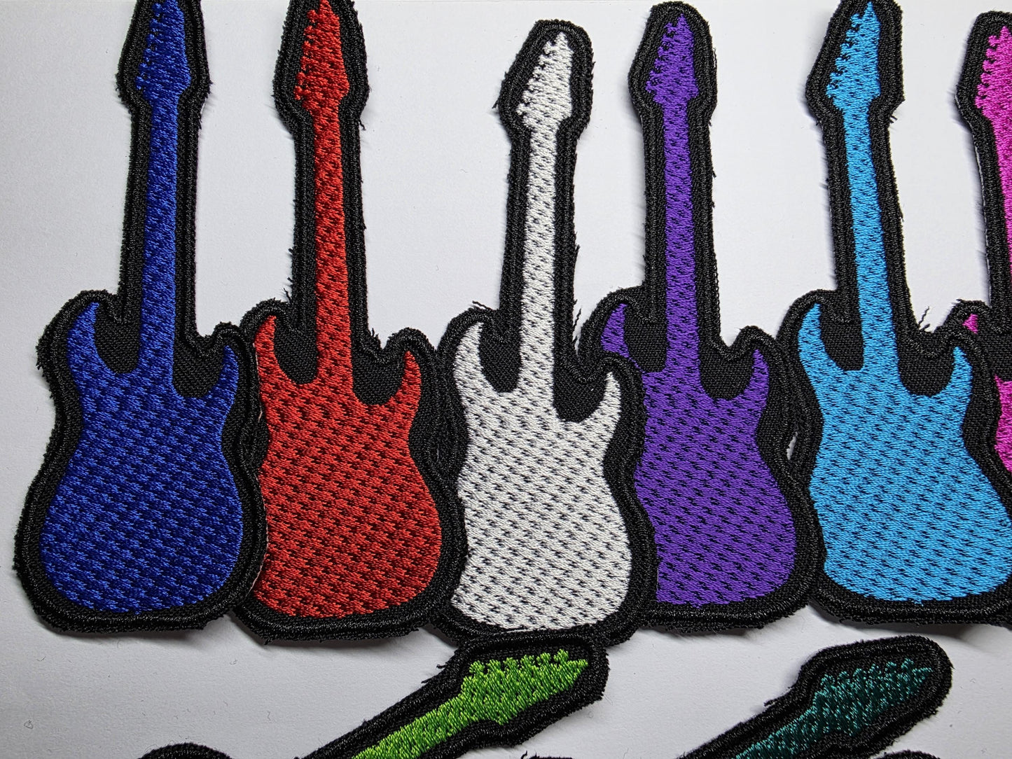 Guitars Embroidered Patch Live Music Fans Metalheads and Punks