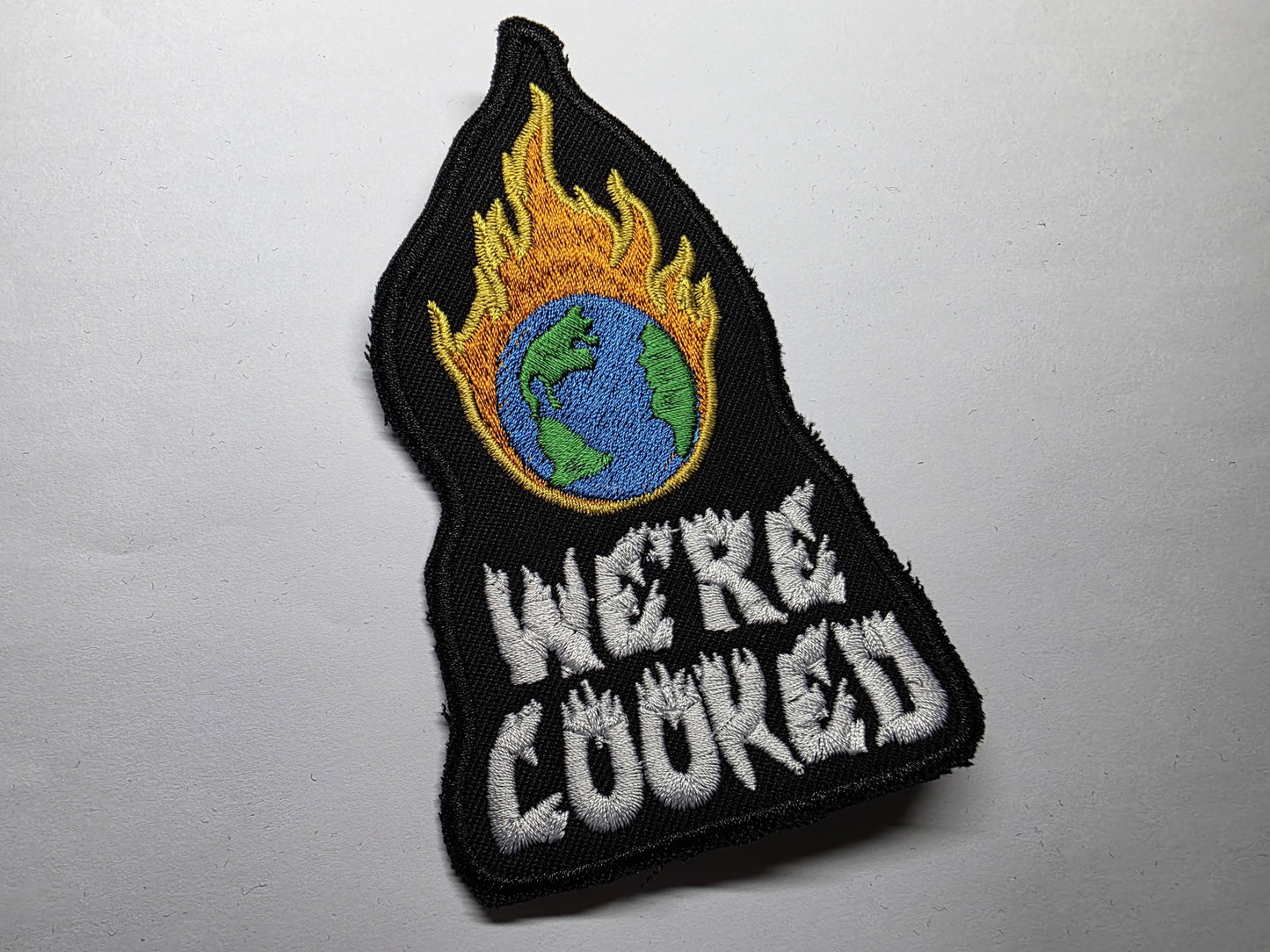 We're Cooked Climate Activism Embroidered Patch