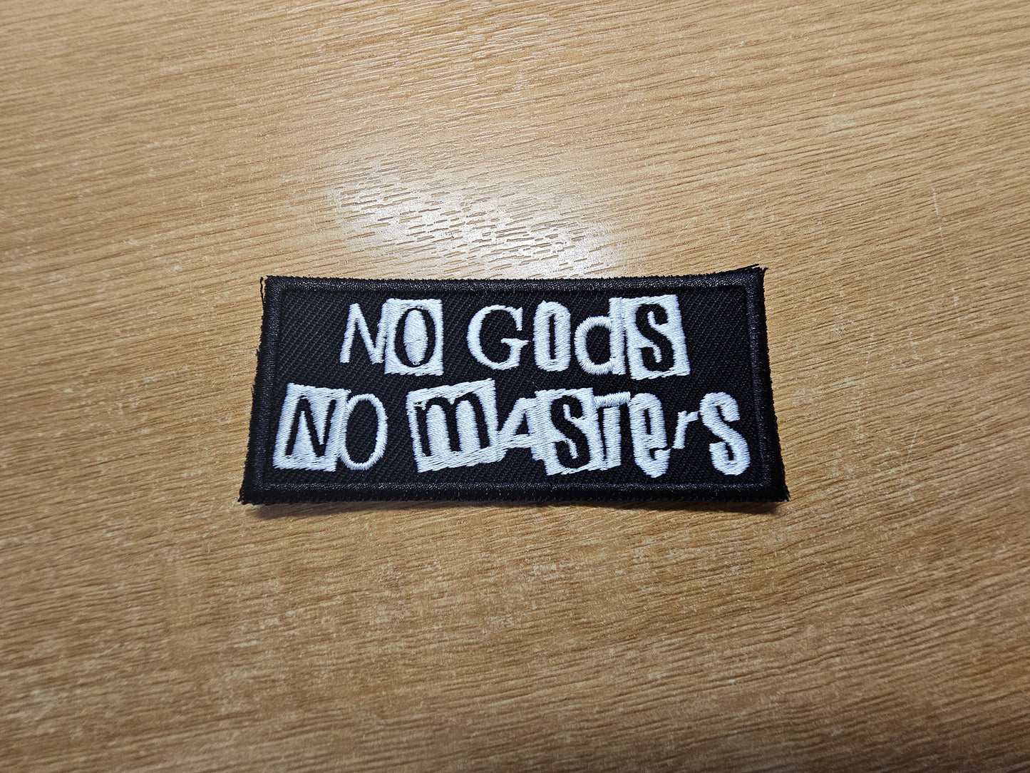 No Gods No Masters Patch PUNK Embroidered Iron On Patch