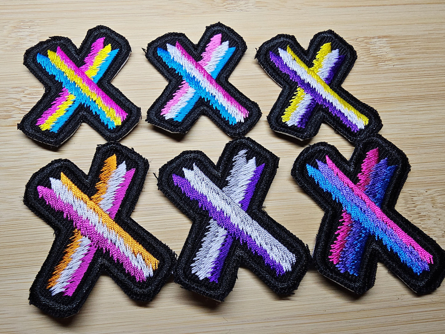 Subtle Pride Flag Embroidered Patches Punk Skater Style with Vibrant Colours
