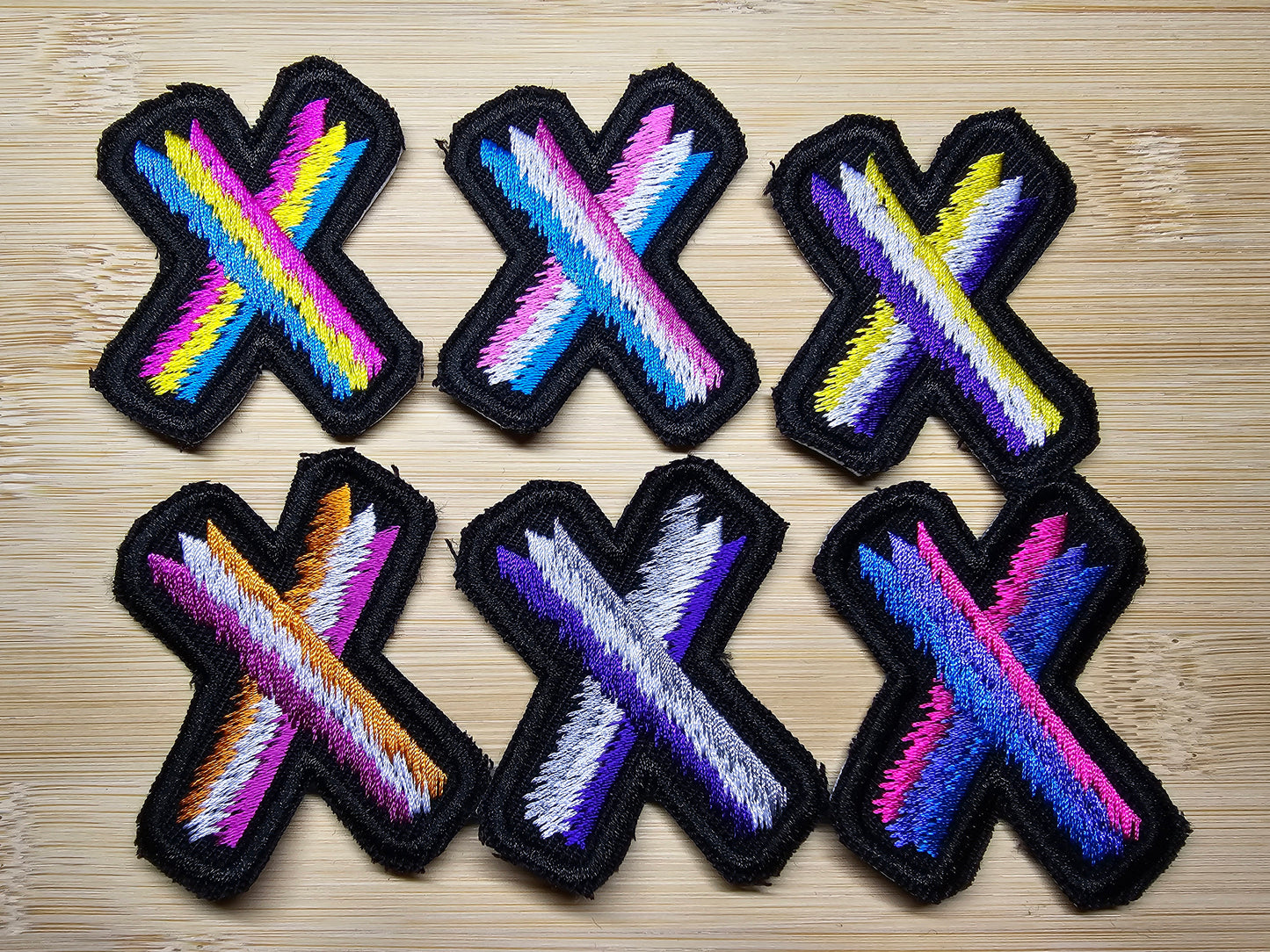 Subtle Pride Flag Embroidered Patches Punk Skater Style with Vibrant Colours