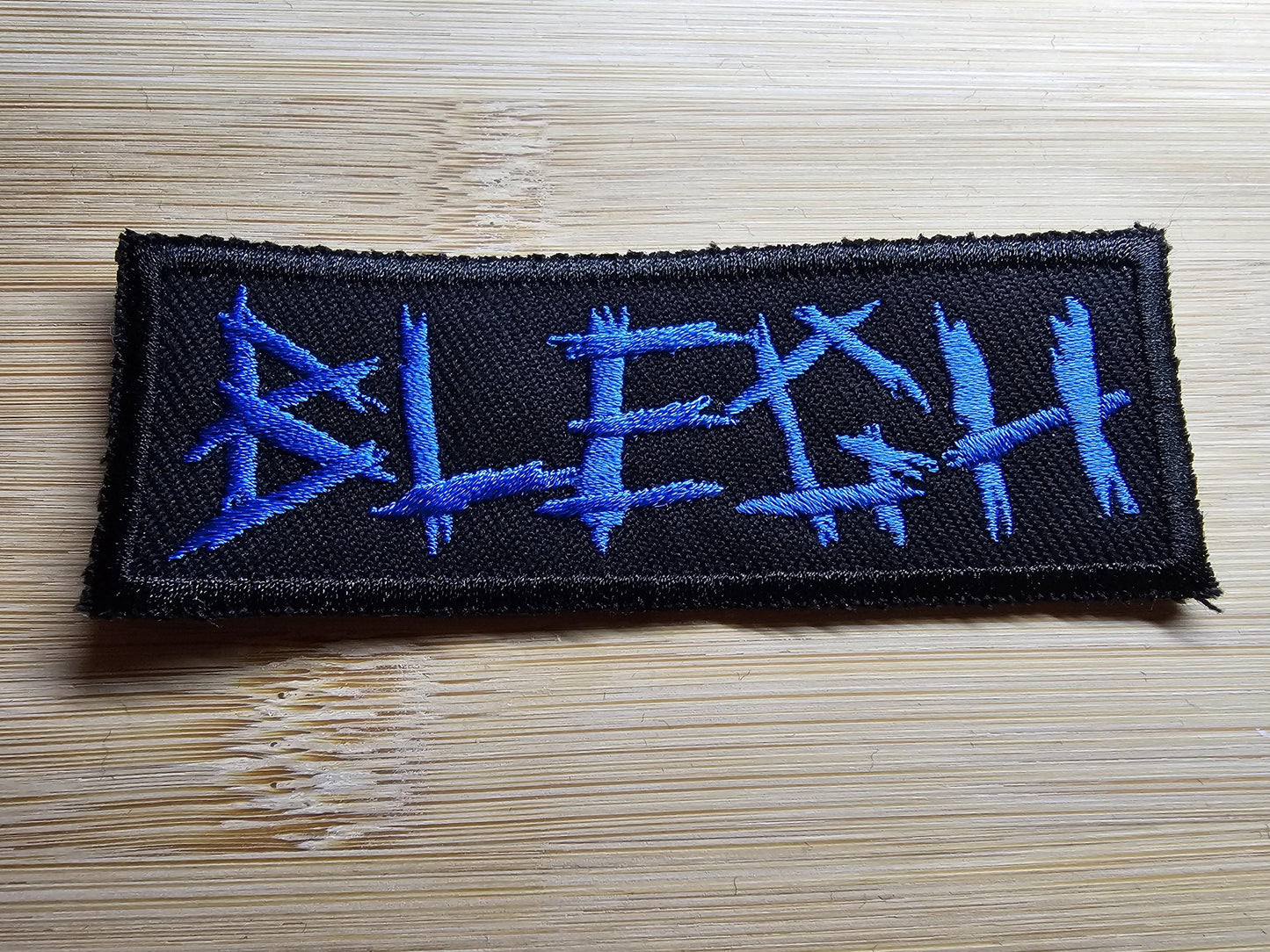 Blegh Metalcore Embroidered Patch Metal Breakdown Emo Blue