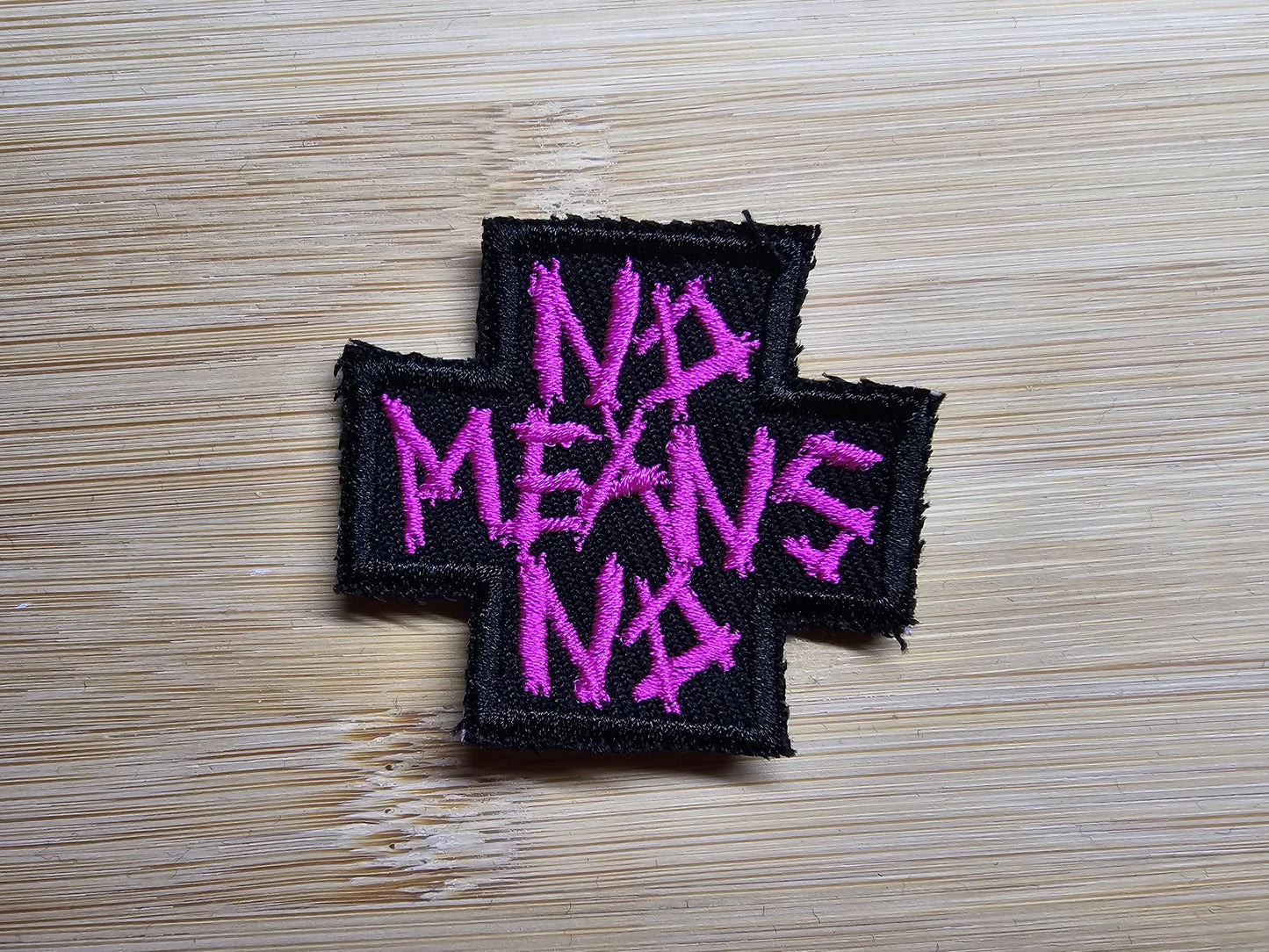 No Means No Iron or Sew Embroidered Patch Anarchist Politics Feminist Leftist Patches Misogyny Protect Women