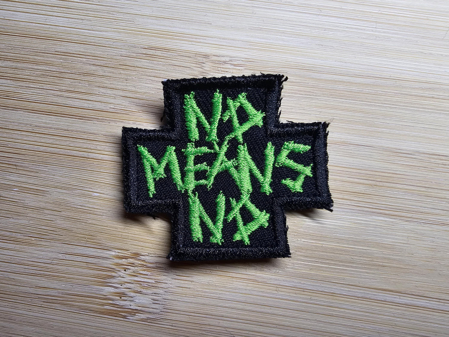 No Means No Iron or Sew Embroidered Patch Anarchist Politics Feminist Leftist Patches Misogyny Protect Women