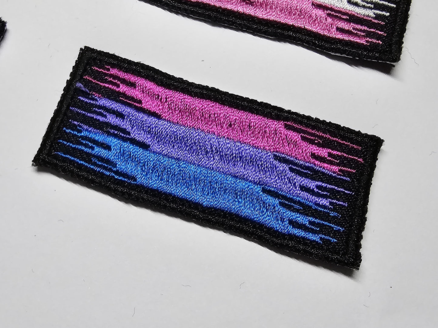 Grunge Pride Flag Embroidered Patches
