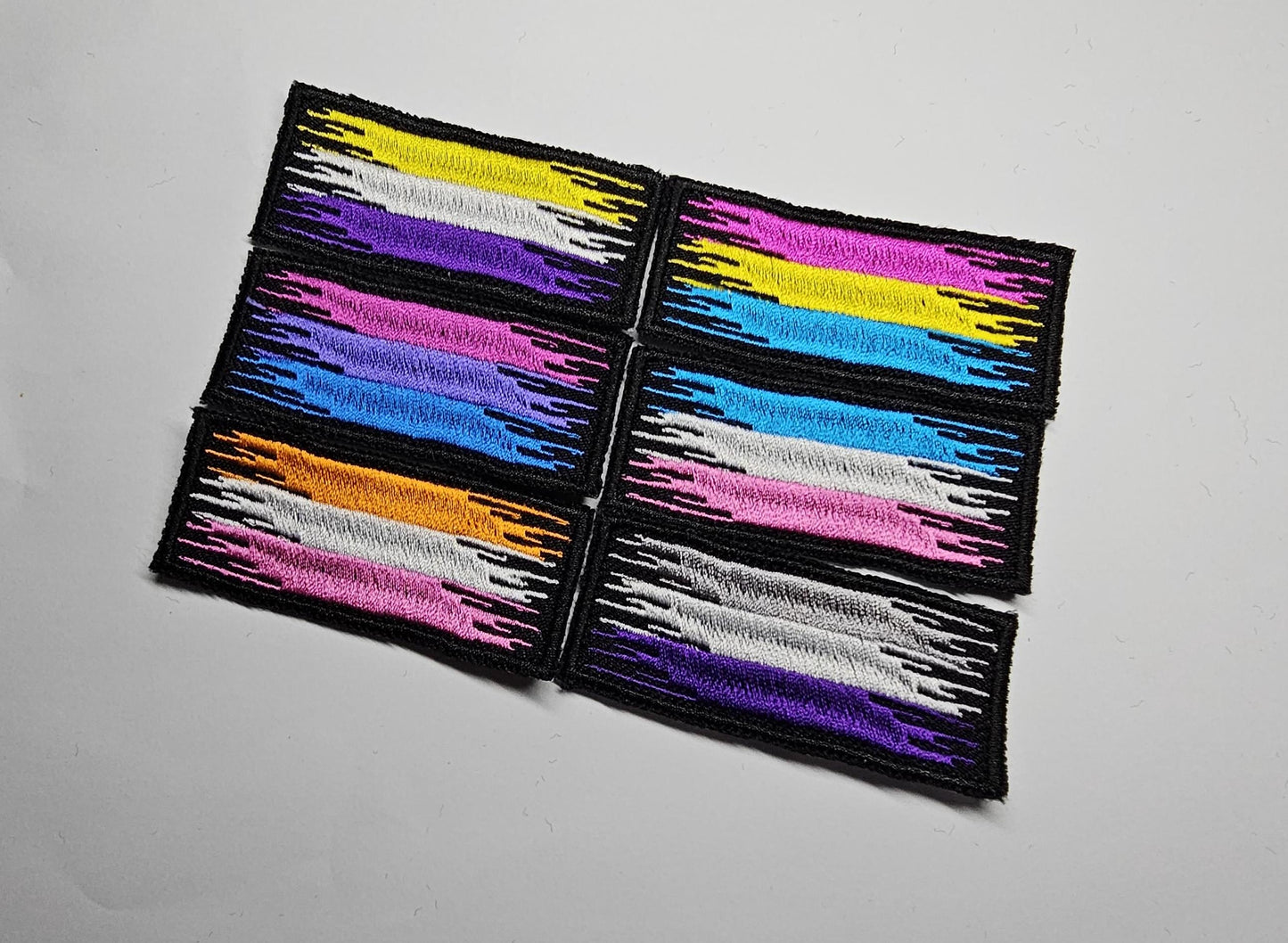 Grunge Pride Flag Embroidered Patches