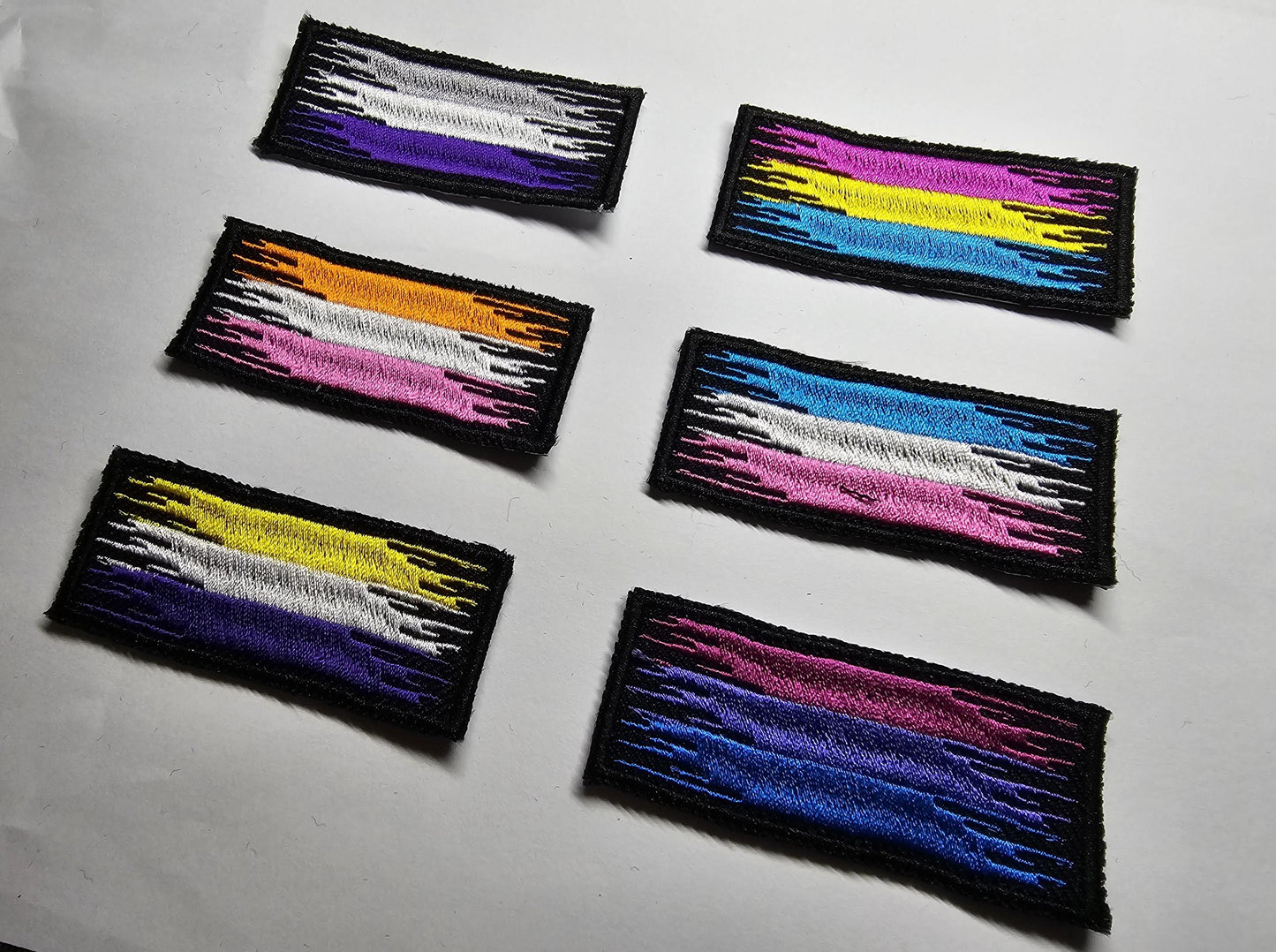Grunge Pride Flag Embroidered Patches