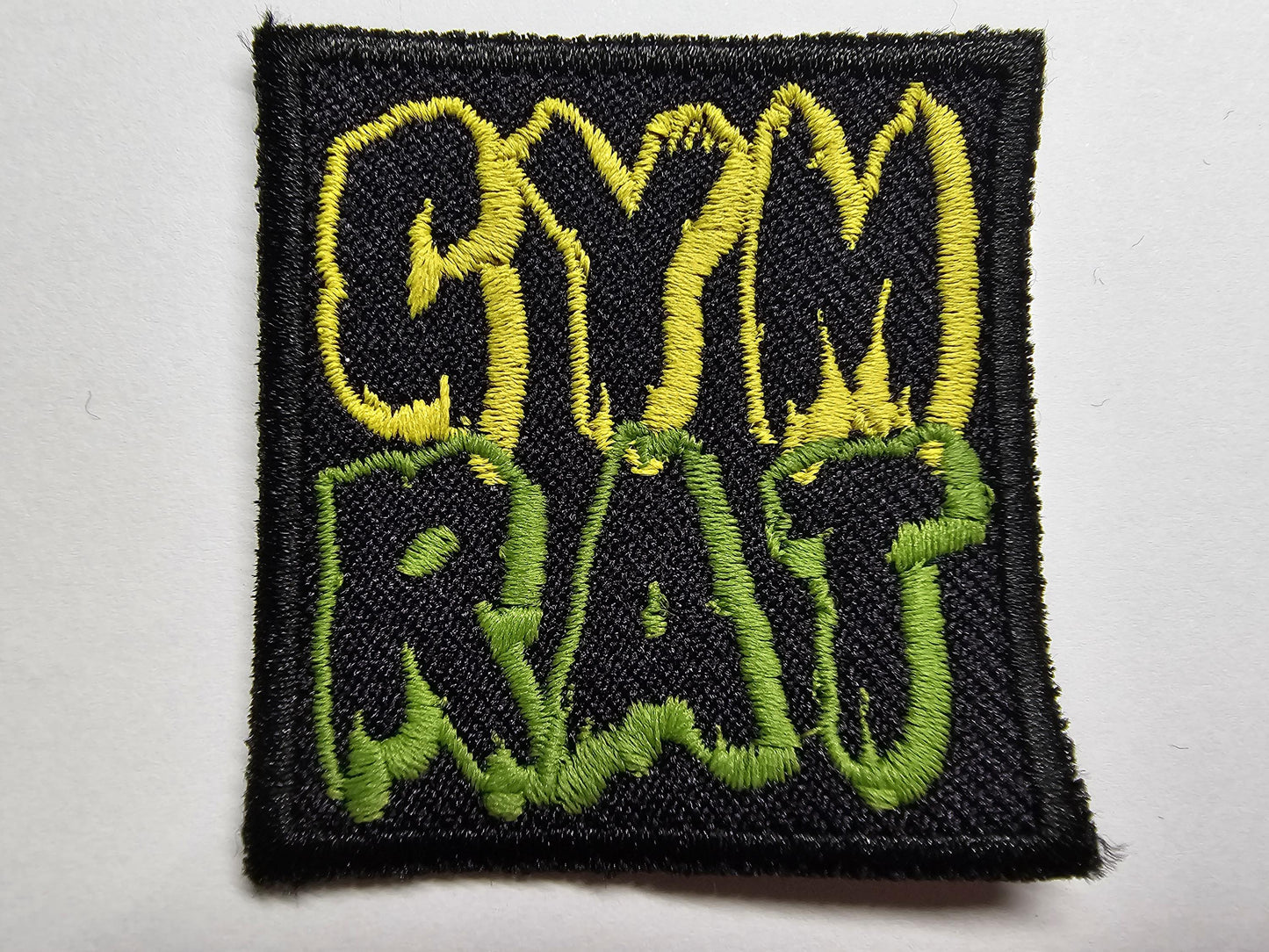 Gym Rat Embroidered Patch Gothic
