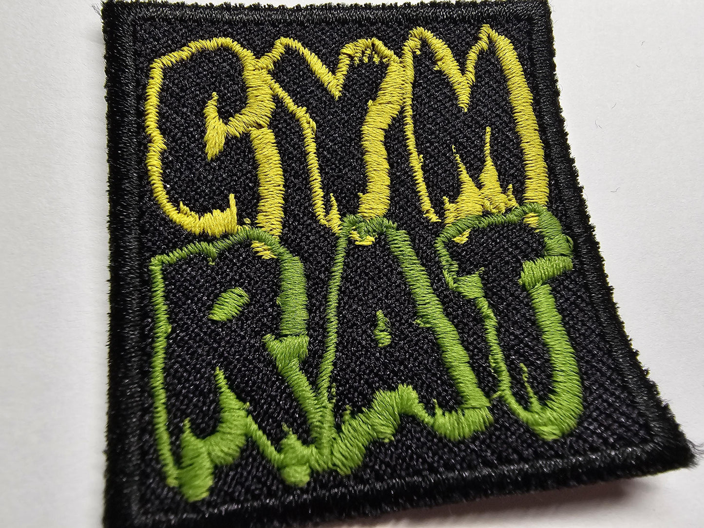 Gym Rat Embroidered Patch Gothic