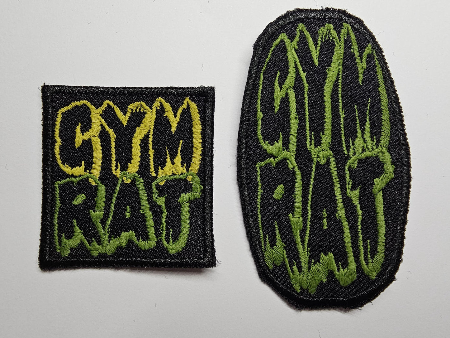Gym Rat Embroidered Patch Gothic