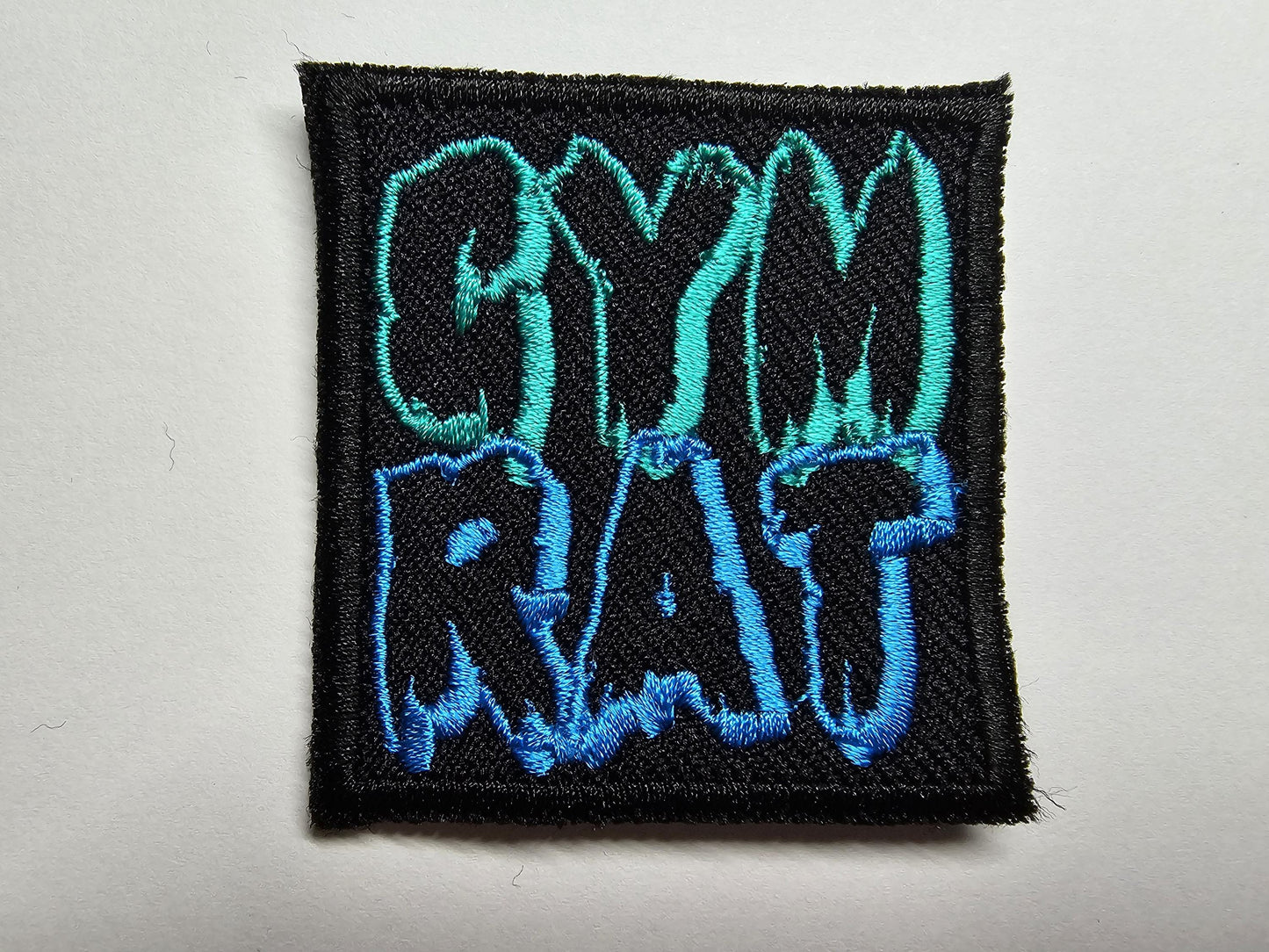 Gym Rat Embroidered Patch Gothic