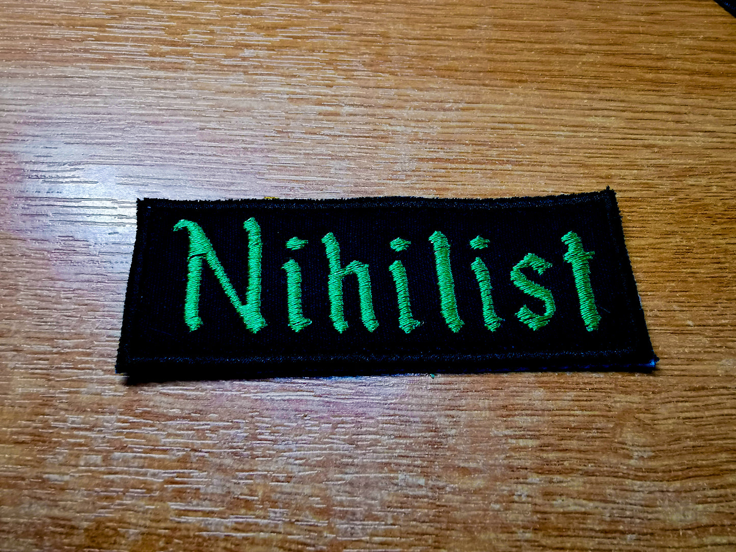 Nihilist Embroidered Patch Emerald Green