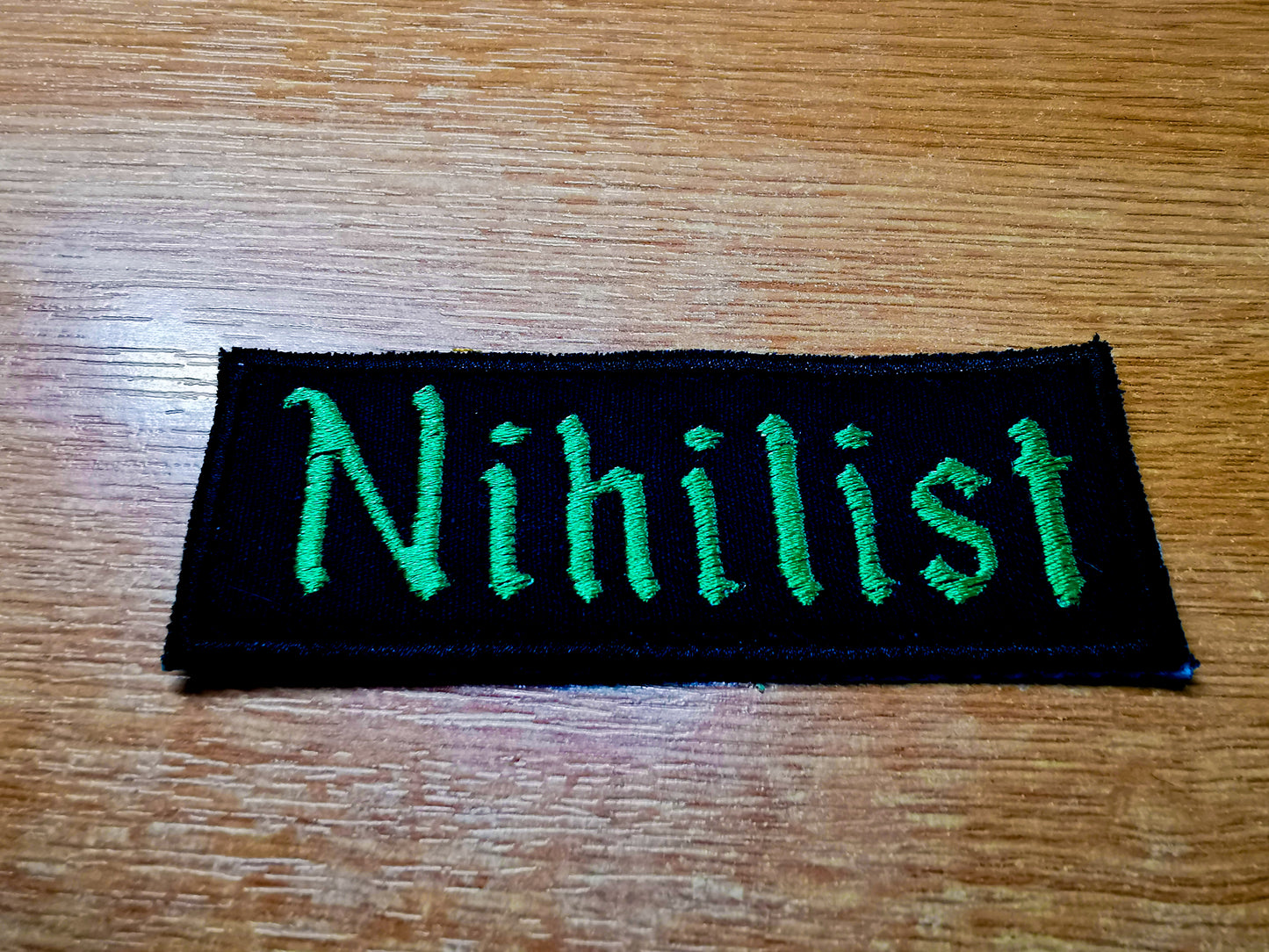 Nihilist Embroidered Patch Emerald Green