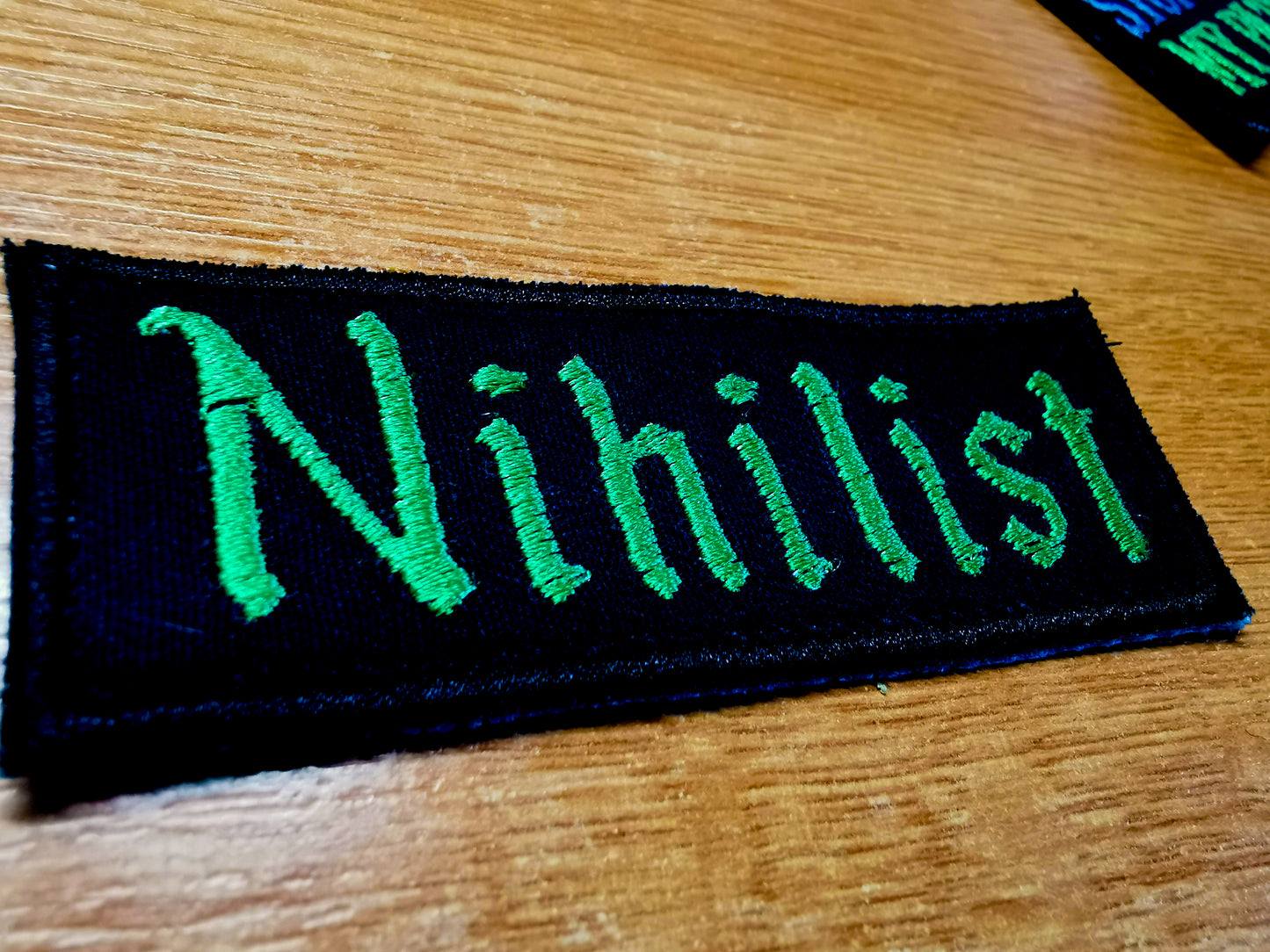 Nihilist Embroidered Patch Emerald Green