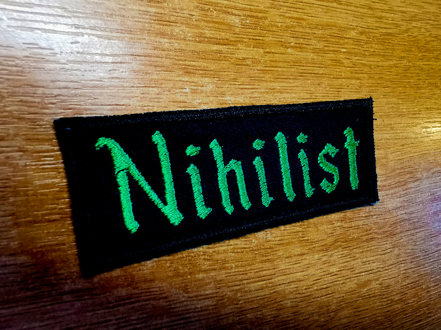 Nihilist Embroidered Patch Emerald Green