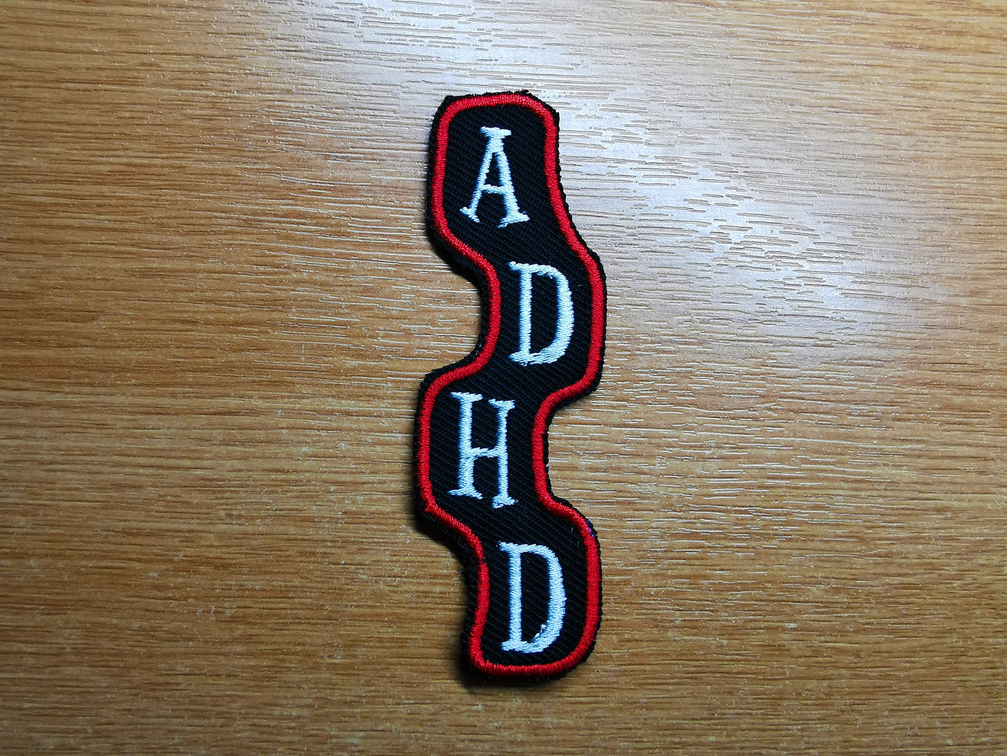 ADHD Embroidered Patch Neurodivergent Squiggle