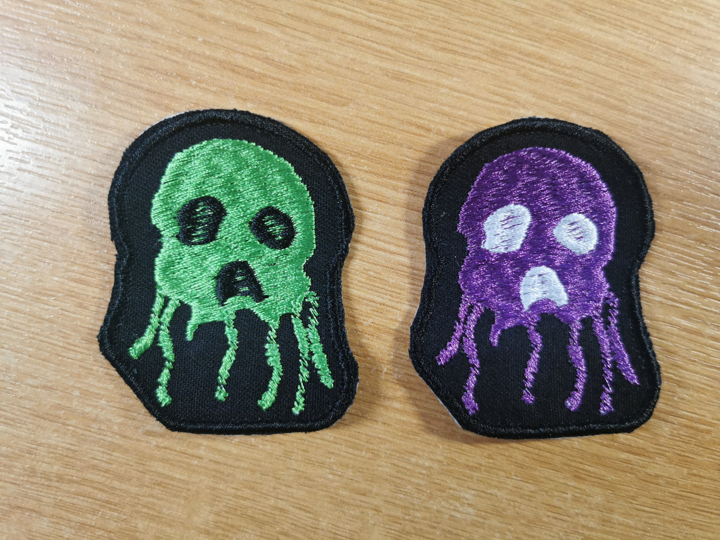 Creepy Jellyfish Skull Embroidered Patch