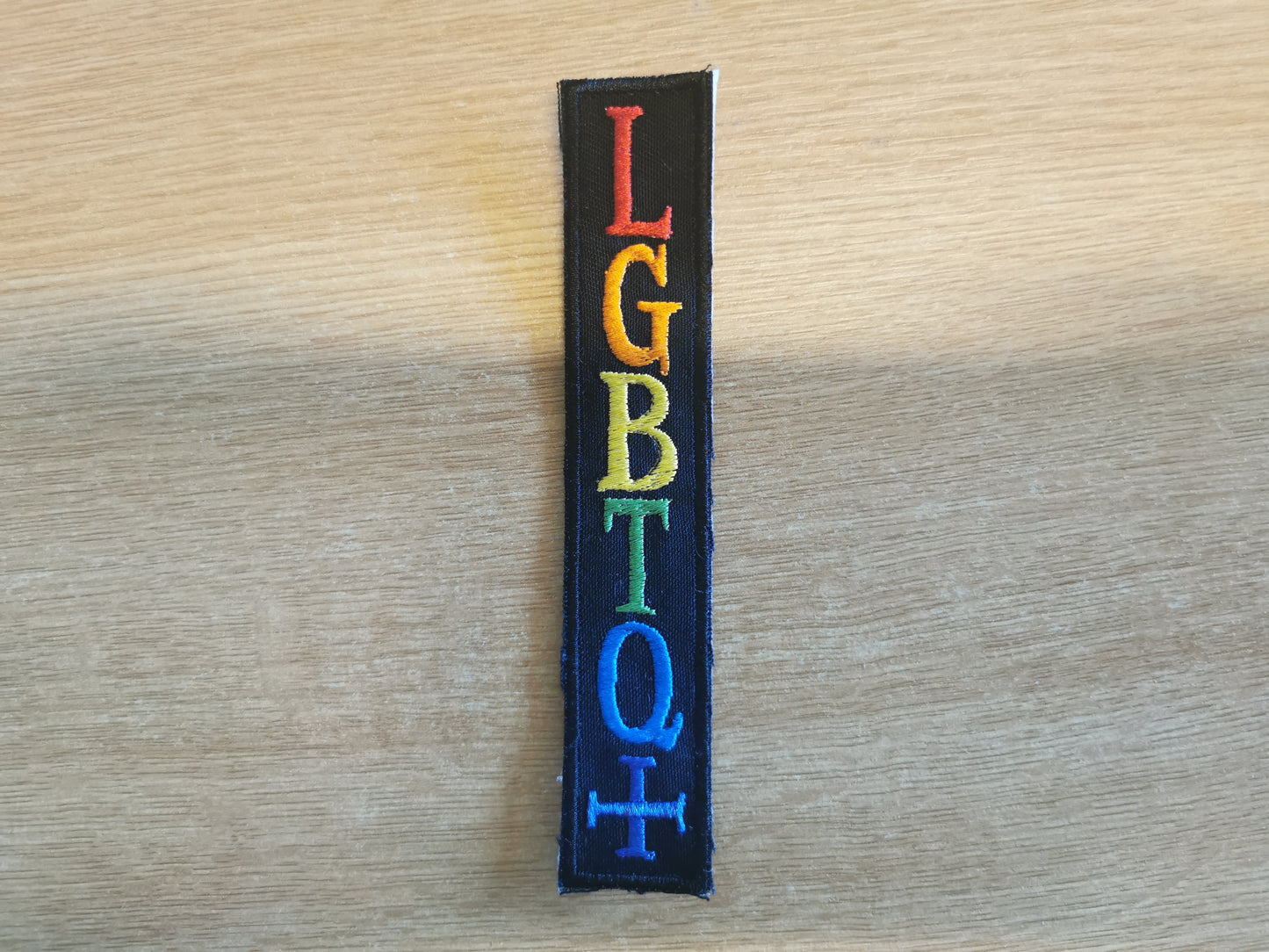 LGBTQ+ Vertical Embroidered Patch Rainbow