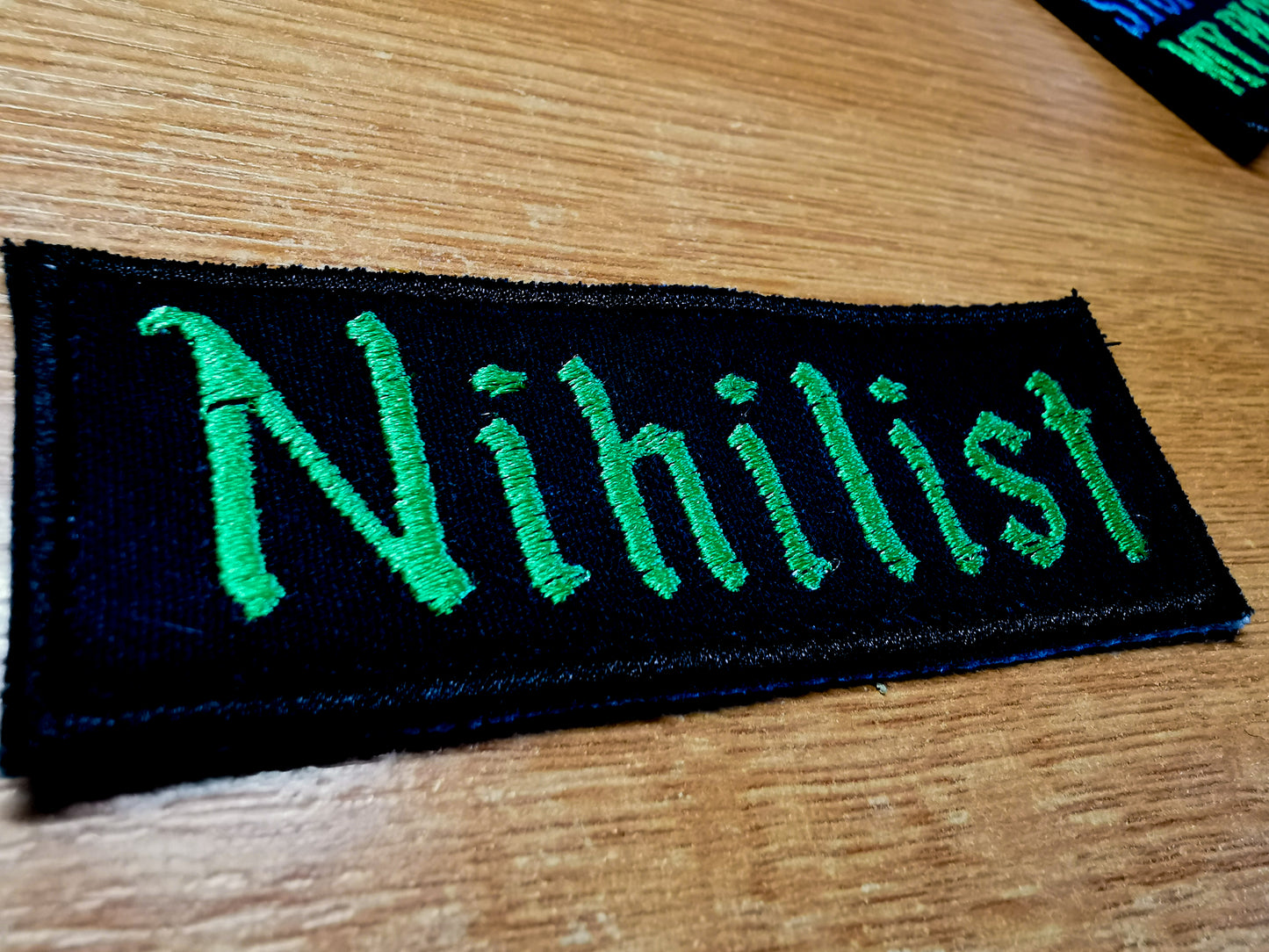 Nihilist Embroidered Patch Emerald Green