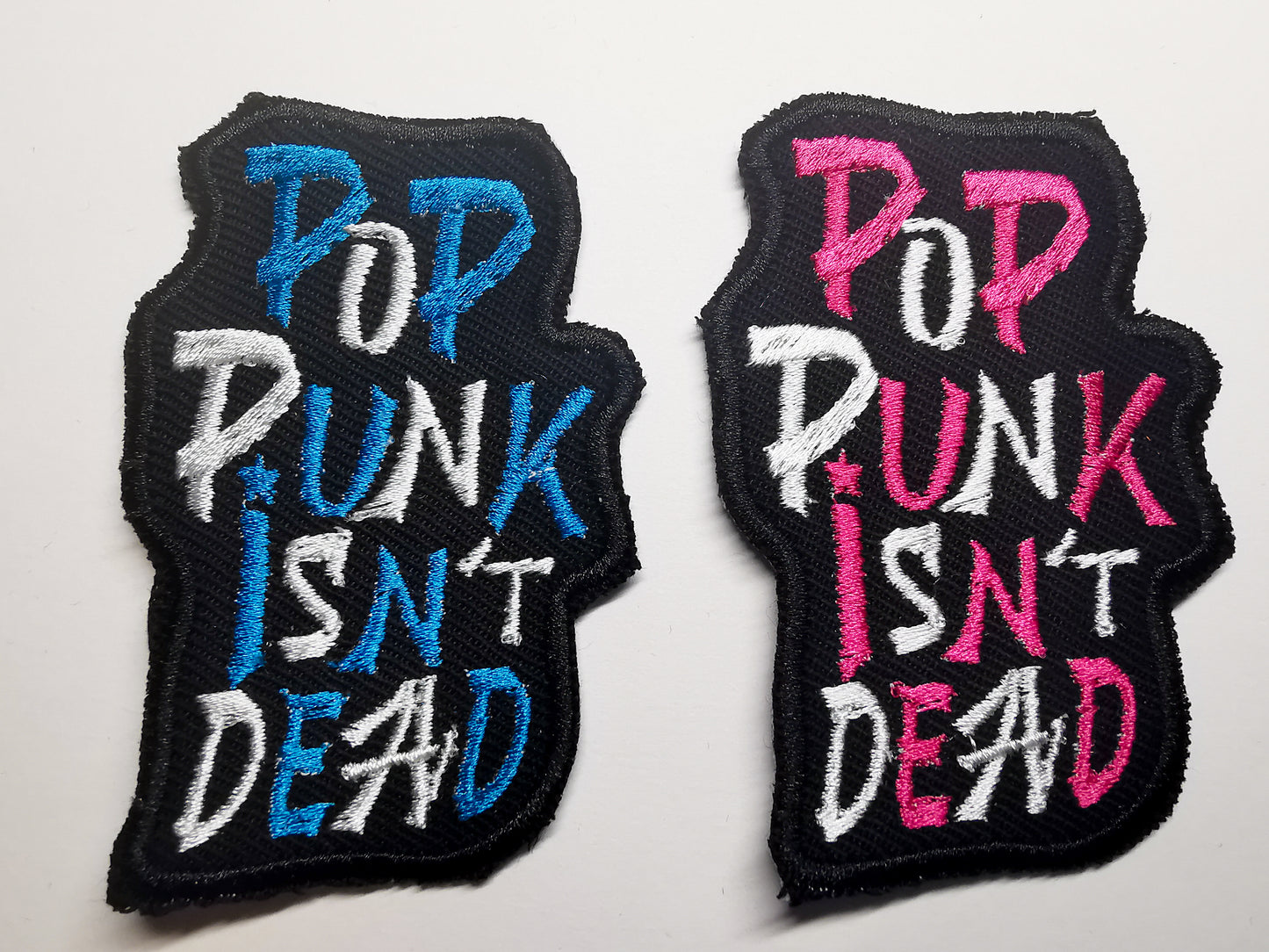 Pop Punk Isn't Dead Embroidered Patch Bright and White