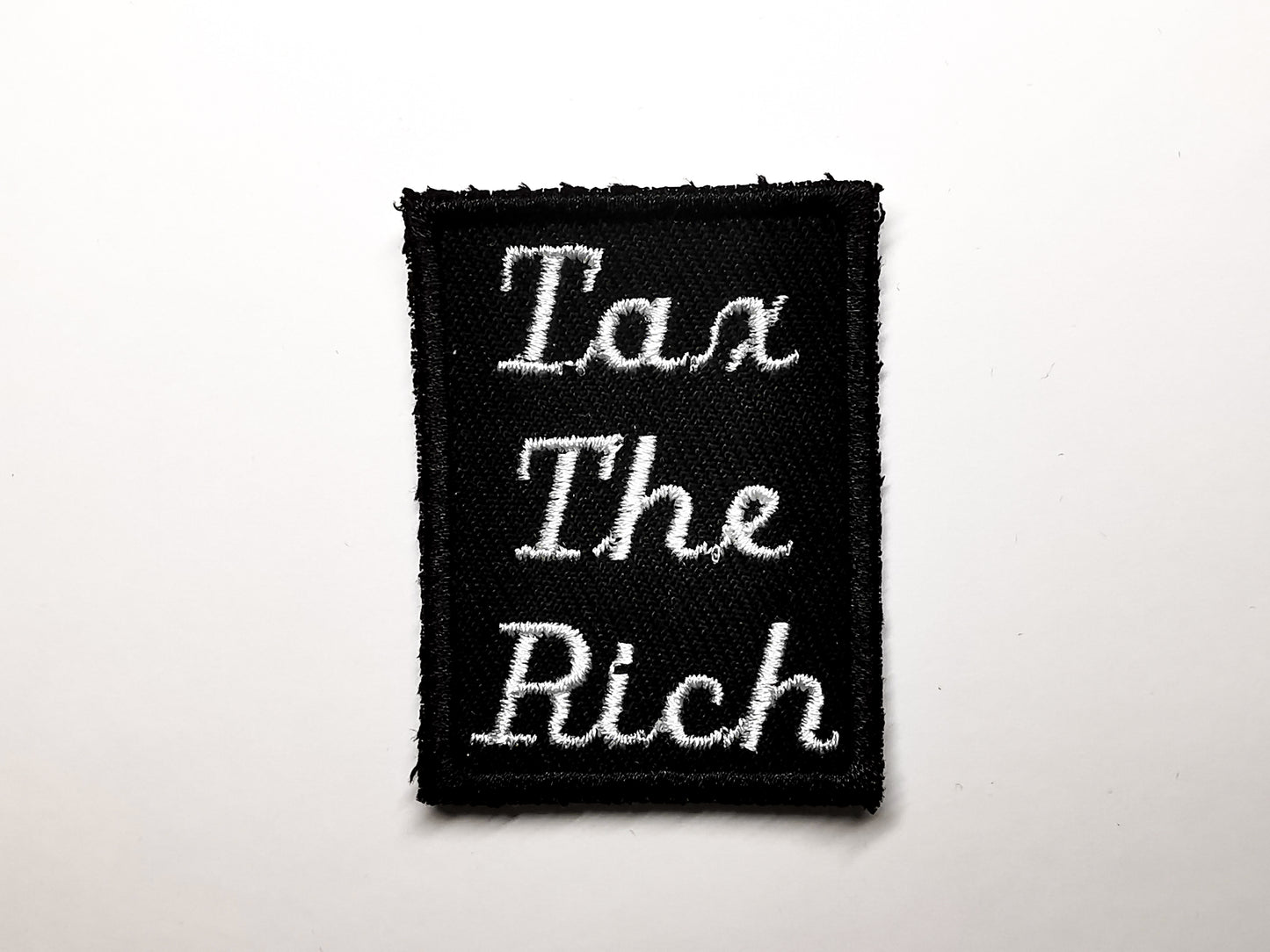 Tax The Rich Mini Embroidered Patch Politics Punk