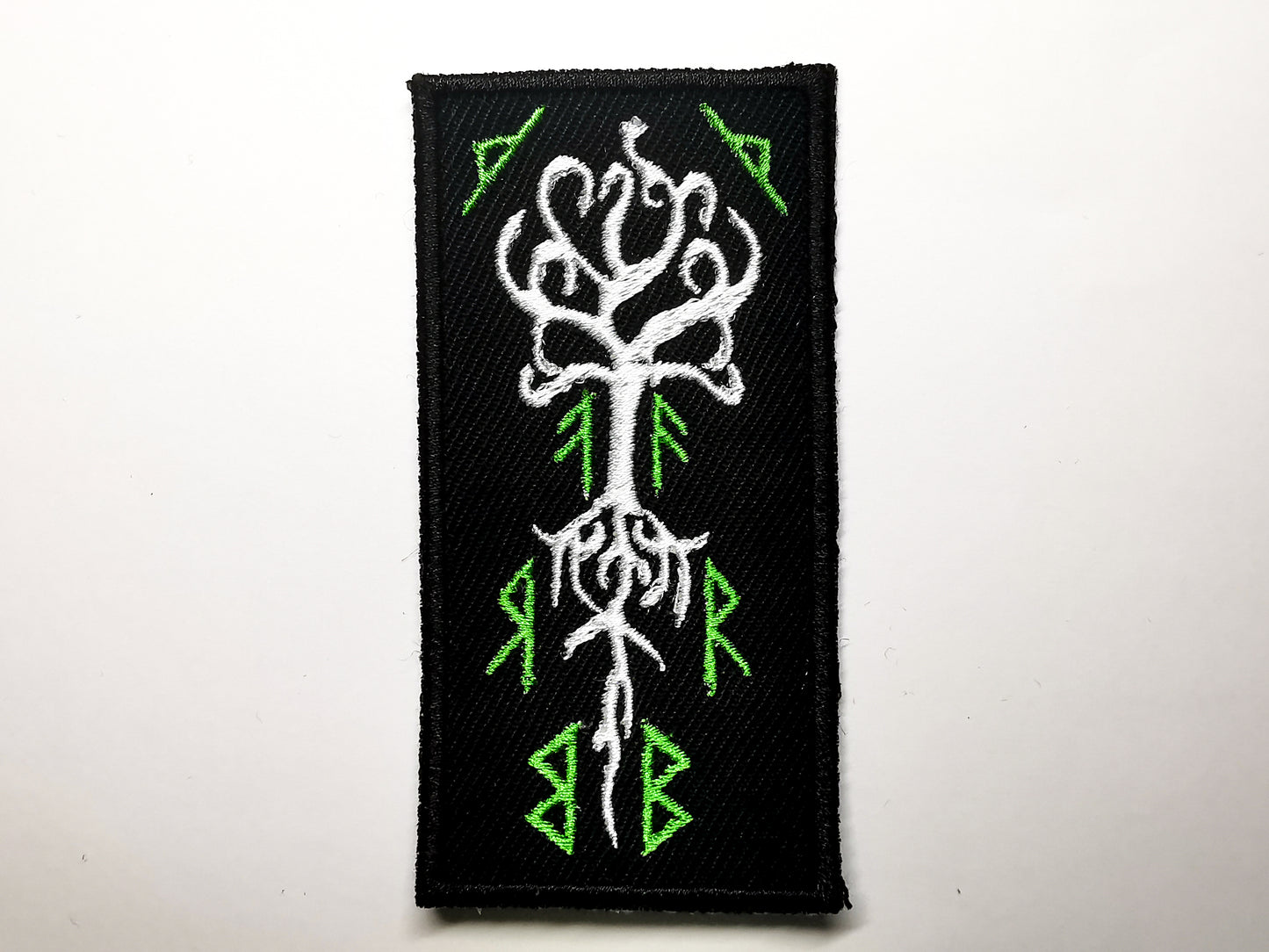 Yggdrasil and Mirrored Runes Embroidered Patch