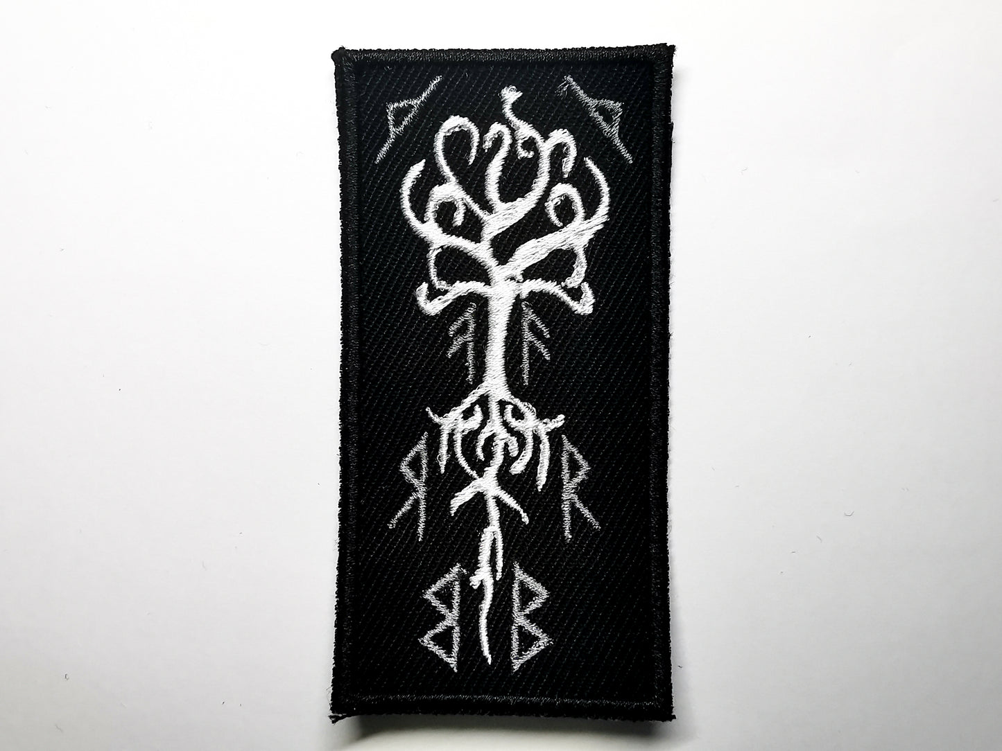 Yggdrasil and Mirrored Runes Embroidered Patch