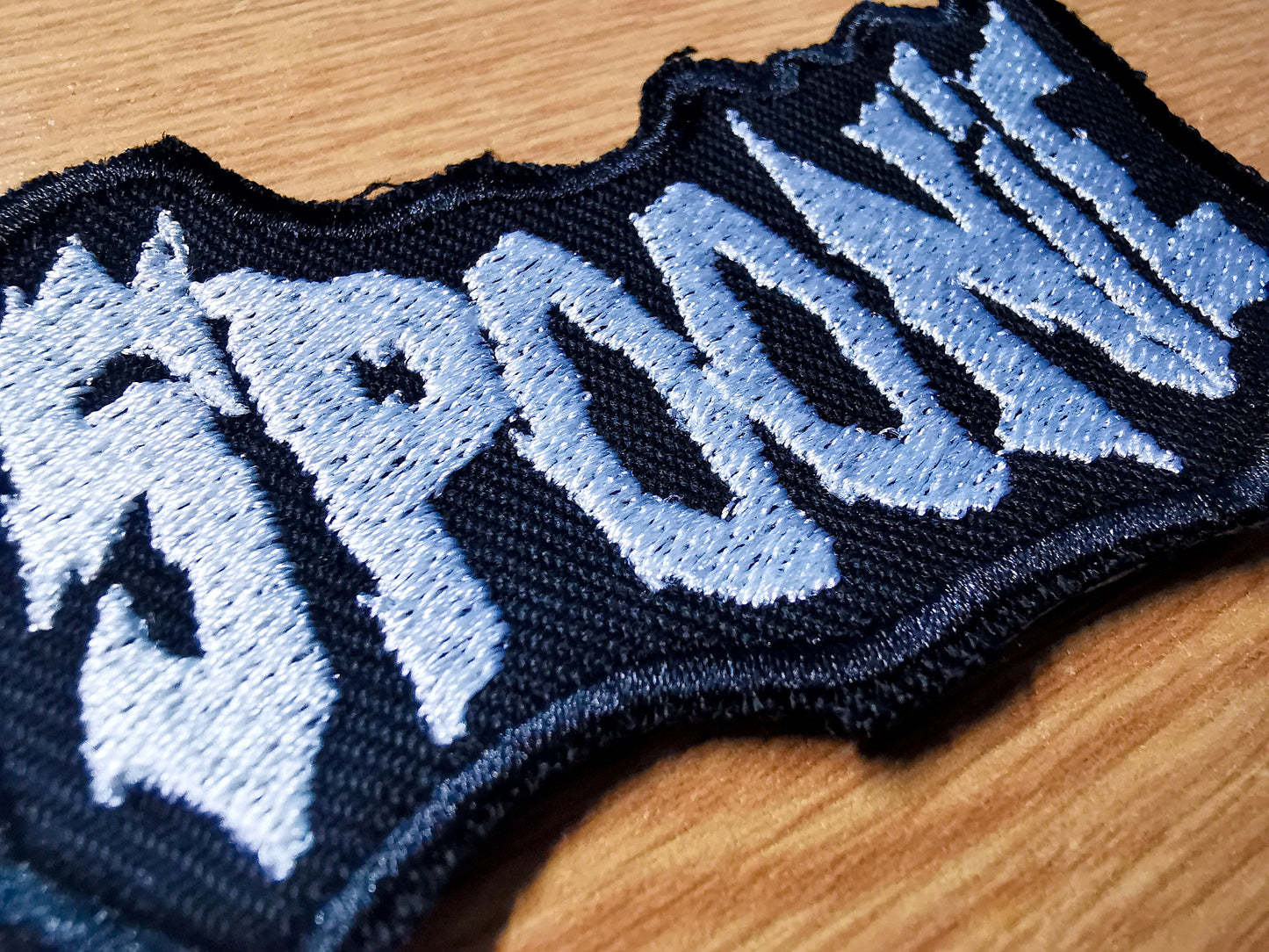 Spoonie Death Metal Iron On Embroidered Patch Spoon Theory Invisible Disability EDS or Fibromyalgia Autism Black Metal