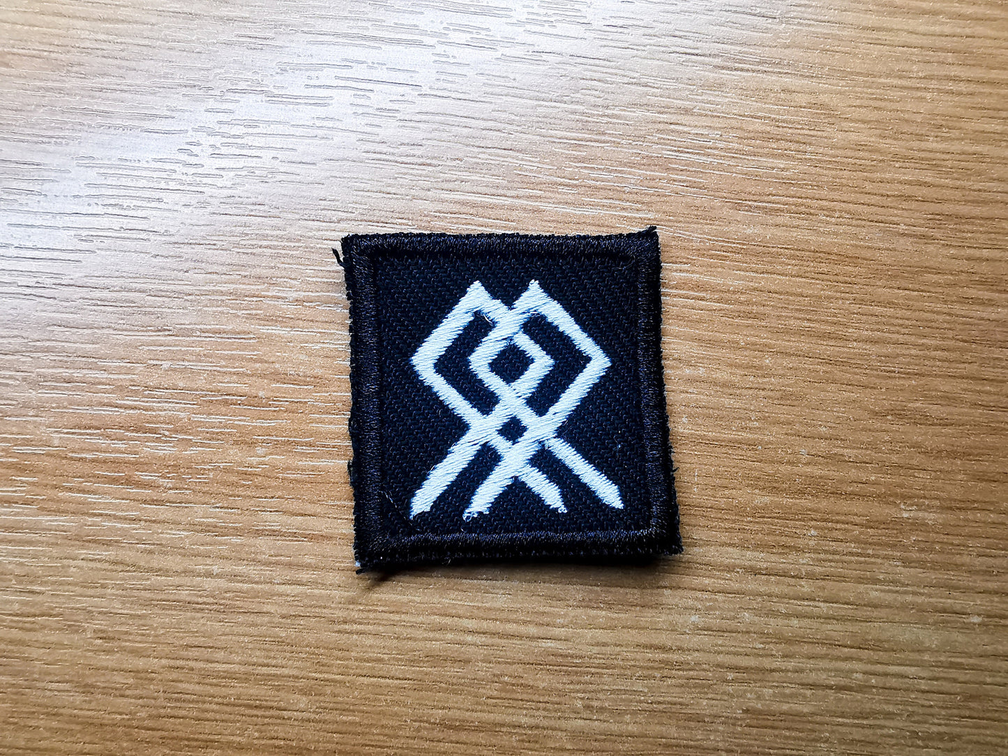 Odal Bindrune Viking Patch Iron On Embroidered Norse Heathenry Bind Runes