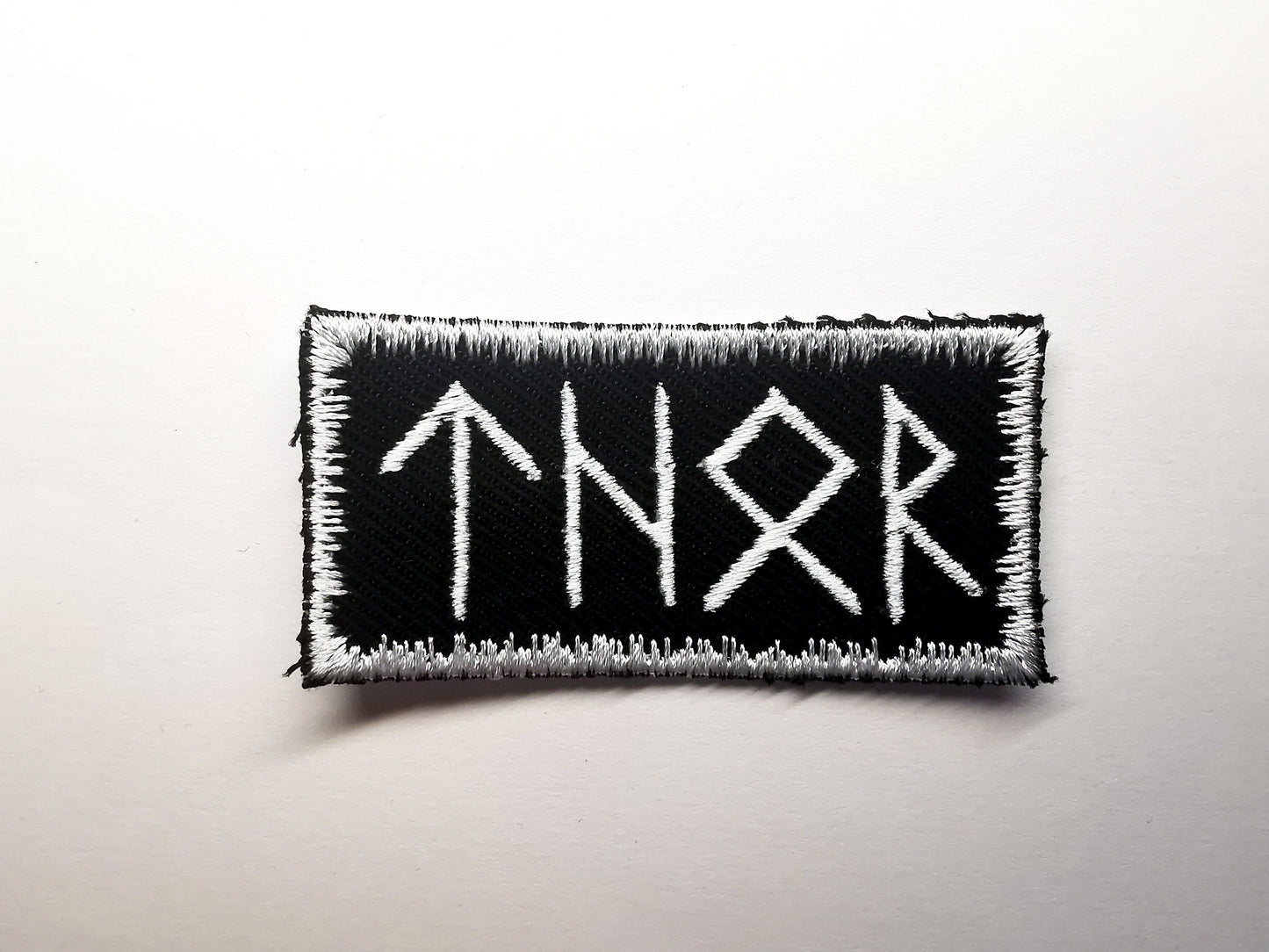 Thor Vikings Rune Iron On Embroidered Patch Elder Futhark Translated Odal Urus