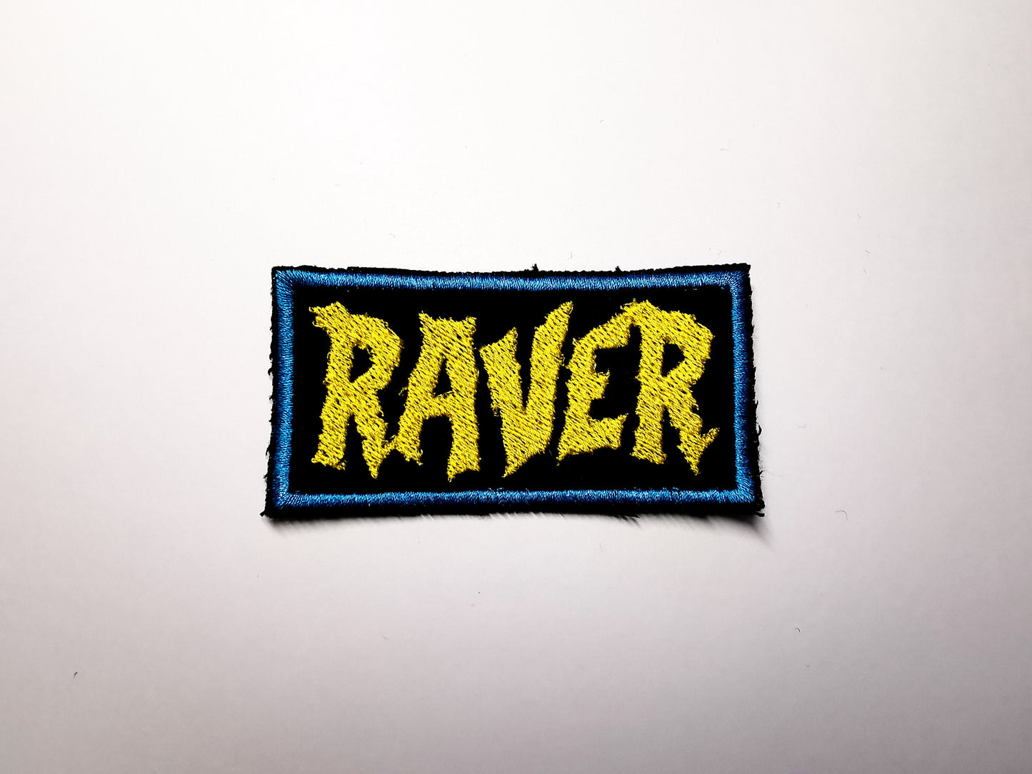 Raver Embroidered Patch Bright Vibrant EDM Music Patch for Musicians Iron or Sew on