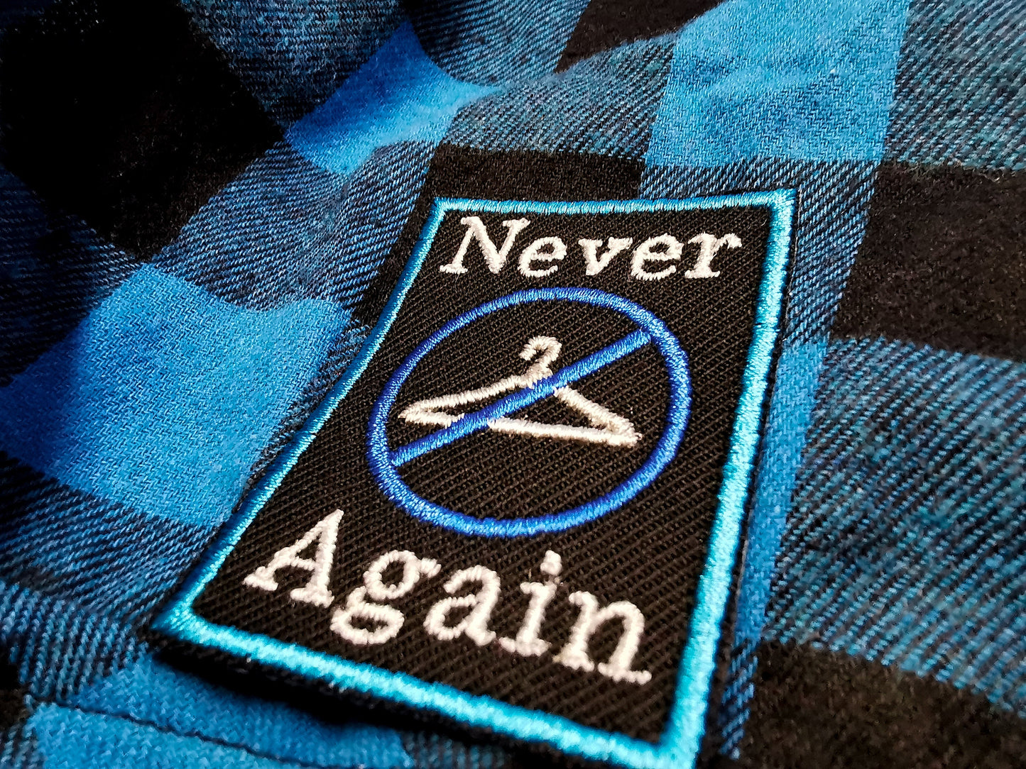 Never Again Abortion Rights Pro Choice Roe V Wade Two Shades of Blue