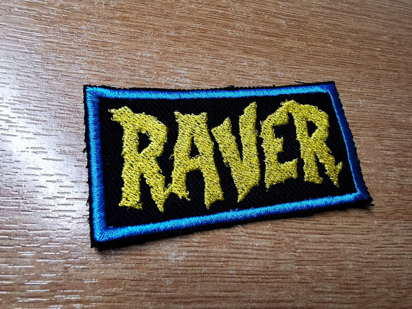 Raver Embroidered Patch Bright Vibrant EDM Music Patch for Musicians Iron or Sew on