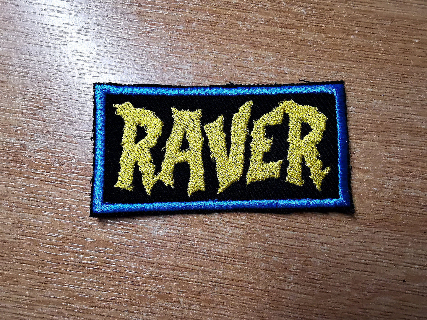 Raver Embroidered Patch Bright Vibrant EDM Music Patch for Musicians Iron or Sew on