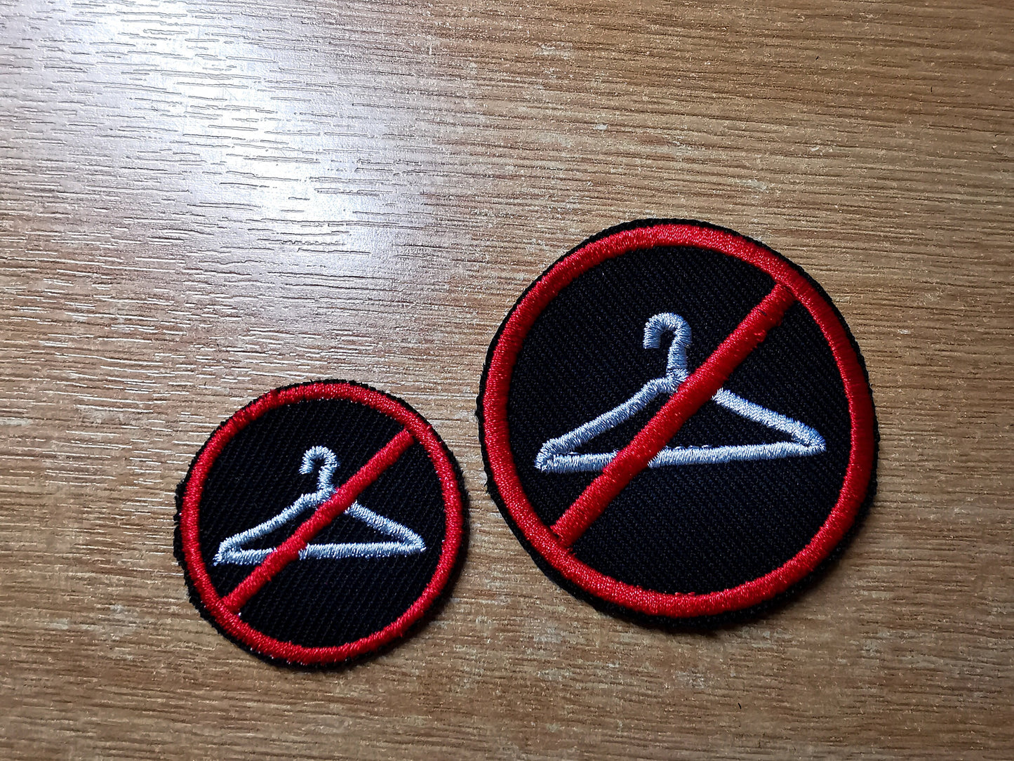 Bigger Never Again Abortion Rights Hanger Feminism Iron on Patch Larger Size