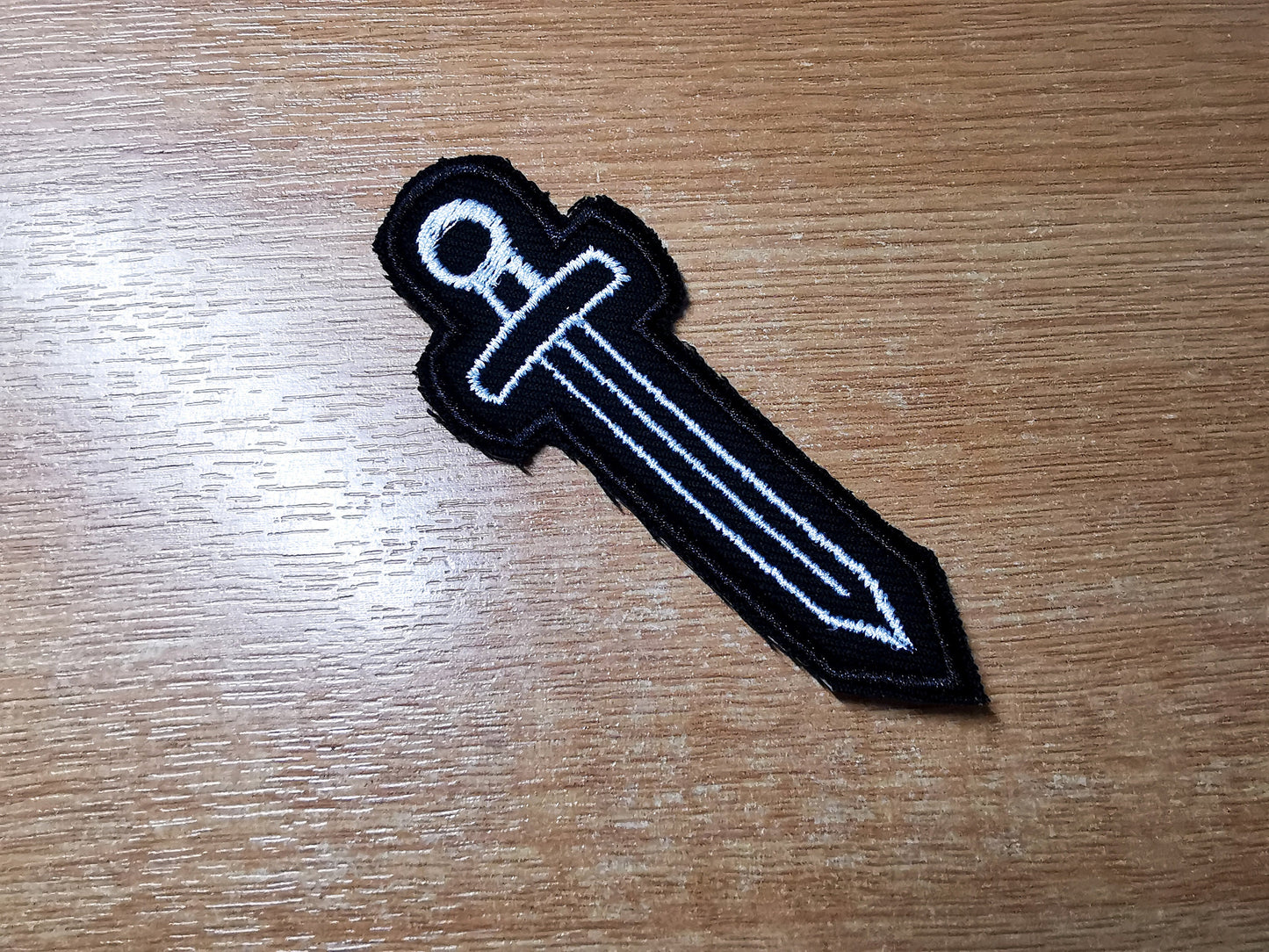 Sword and Bow Arrow Embroidered Iron On Patch Destiny Fantasy RPG Vikings Medieval Dungeon Gaming