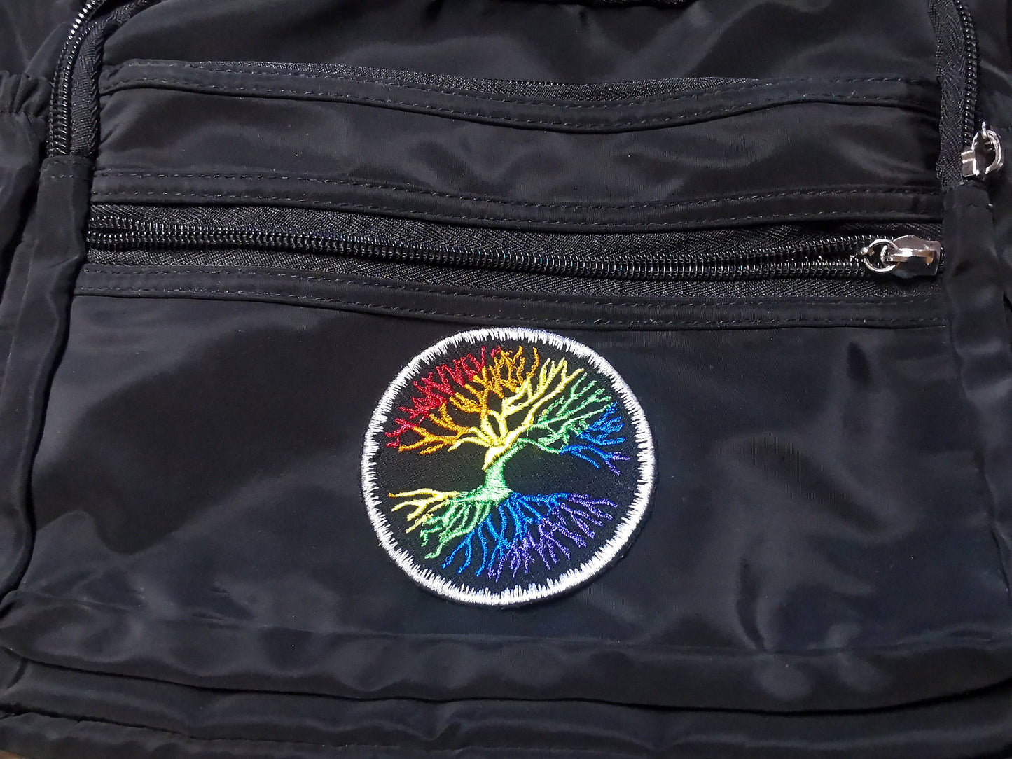 Rainbow Yggdrasil Tree of Life Iron On Embroidered Patch Norse Mythology Viking